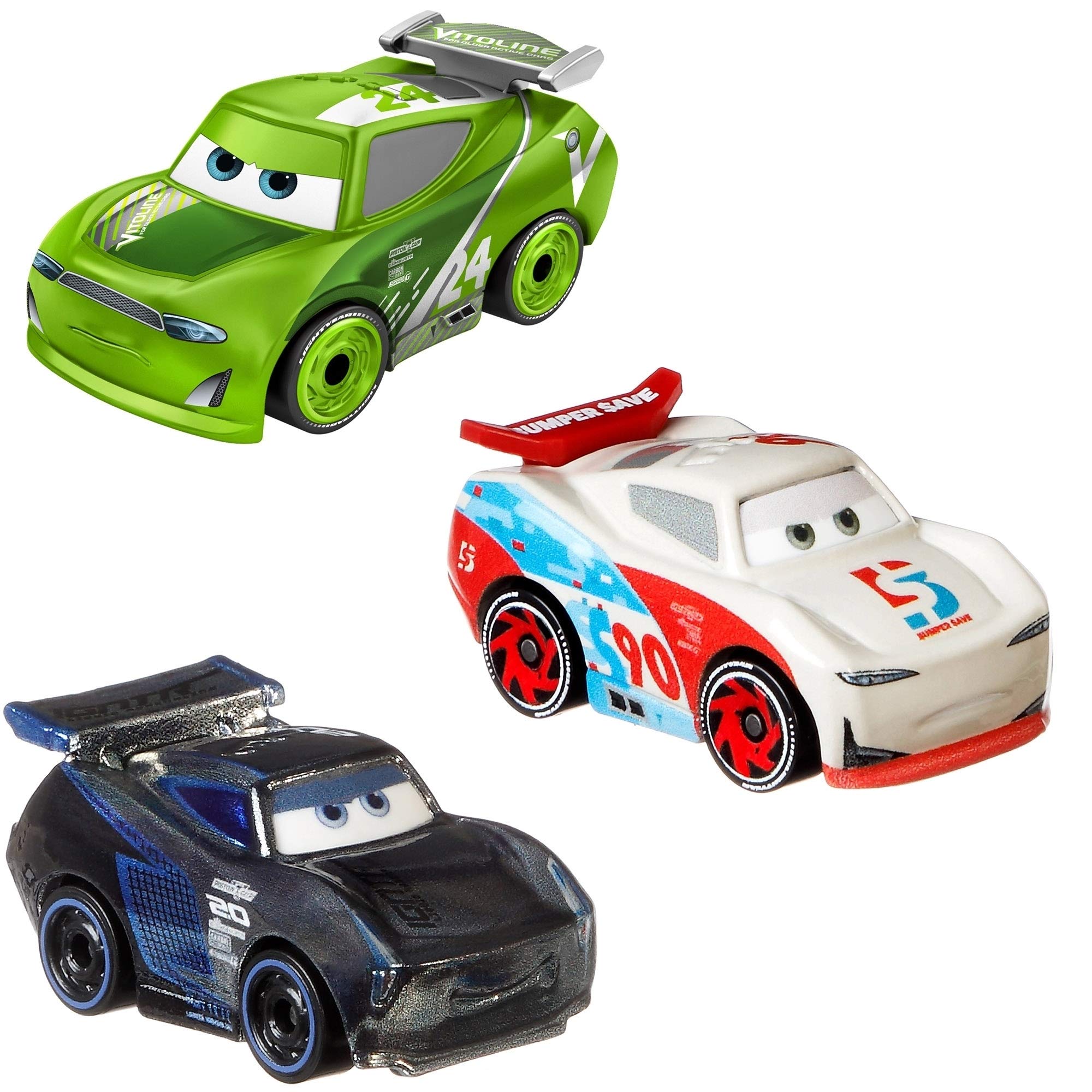 Disney and Pixar Cars Mini Racers 3-Pack - Metal Die-Cast Toy Vehicles for Kids 3+ 19
