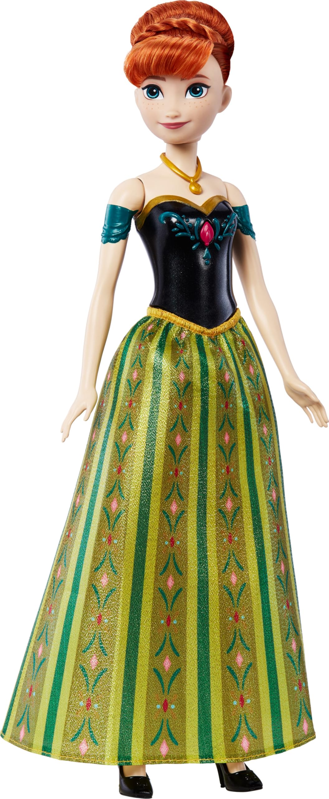 Disney Frozen Singing Anna Doll - Plays 'For the First Time in Forever' Song, Wears Signature Castle Outfit, Soft Brushable Hair, Ages 3+, HLW56 5