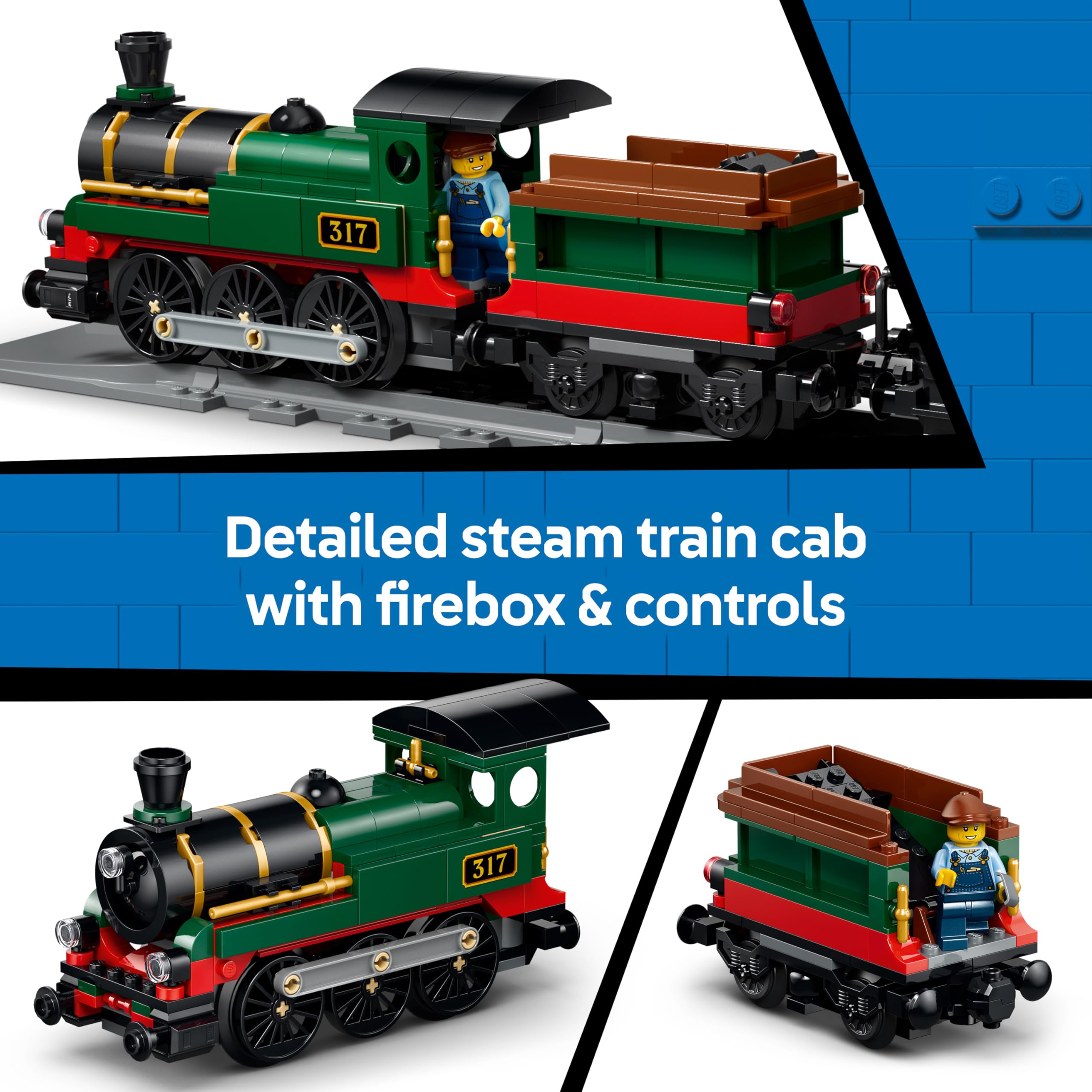 LEGO City Vintage Steam Train Set 60511 | Ages 7+ | Includes Station & 5 Minifigures 4