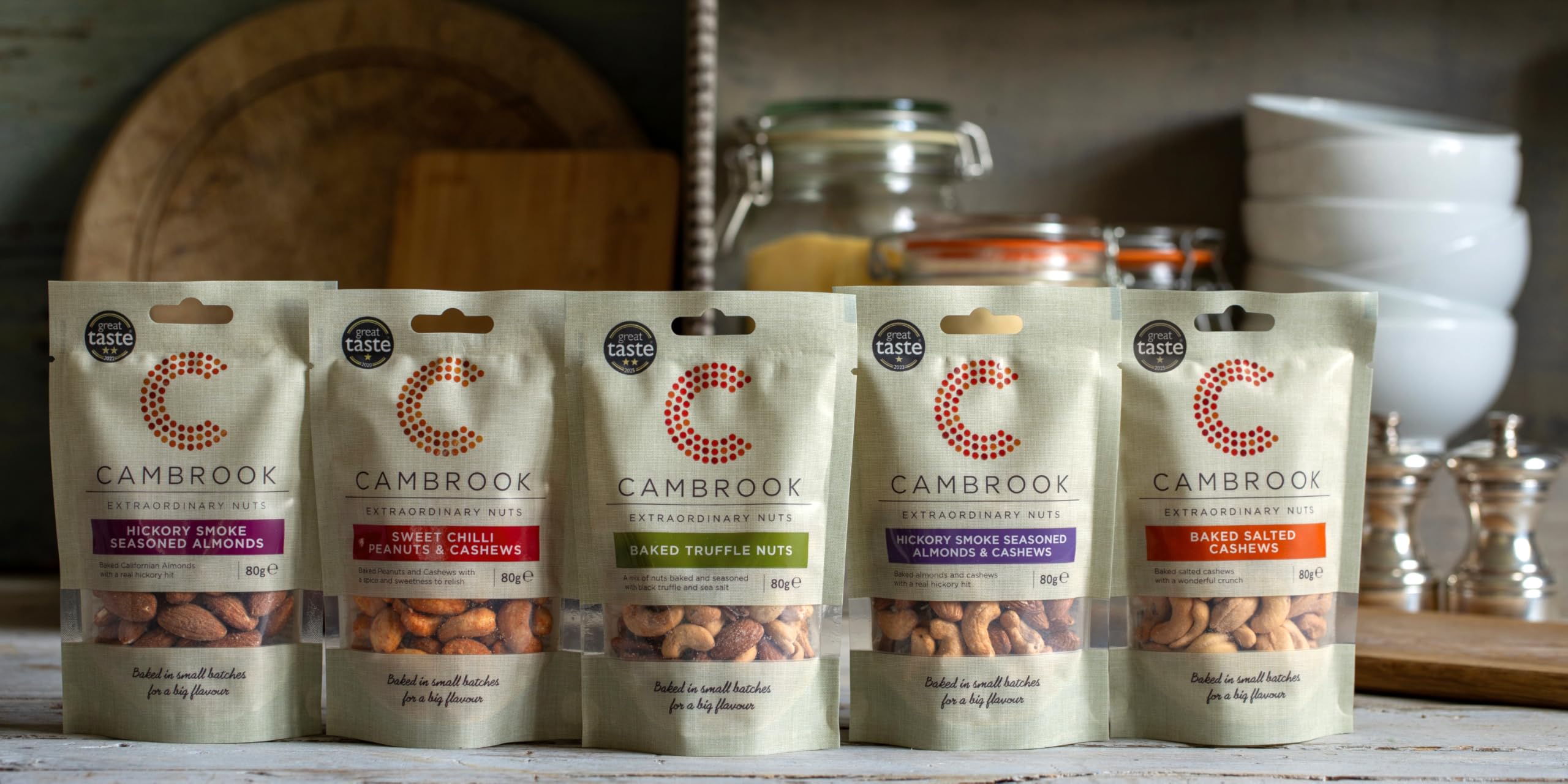 Cambrook Baked & Salted Cashews - Baked Not Fried | 80g Bag | Vegan Friendly 4