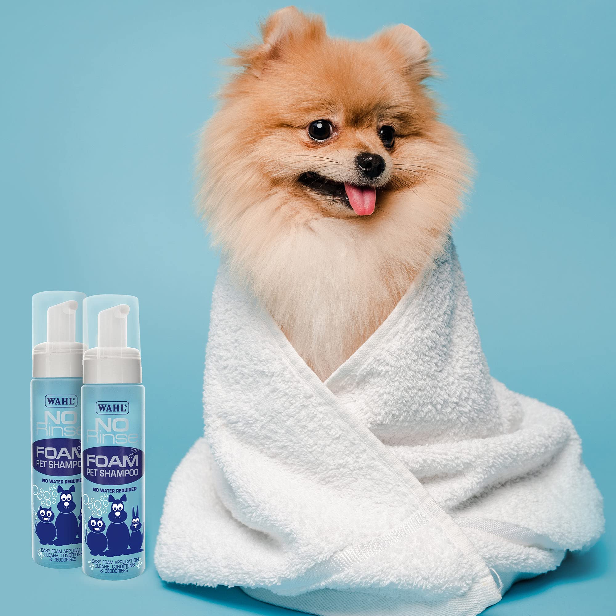 Wahl No Rinse Foam Pet Shampoo - Quick Coat Refresh with Coconut Scent | 200 ml Foam