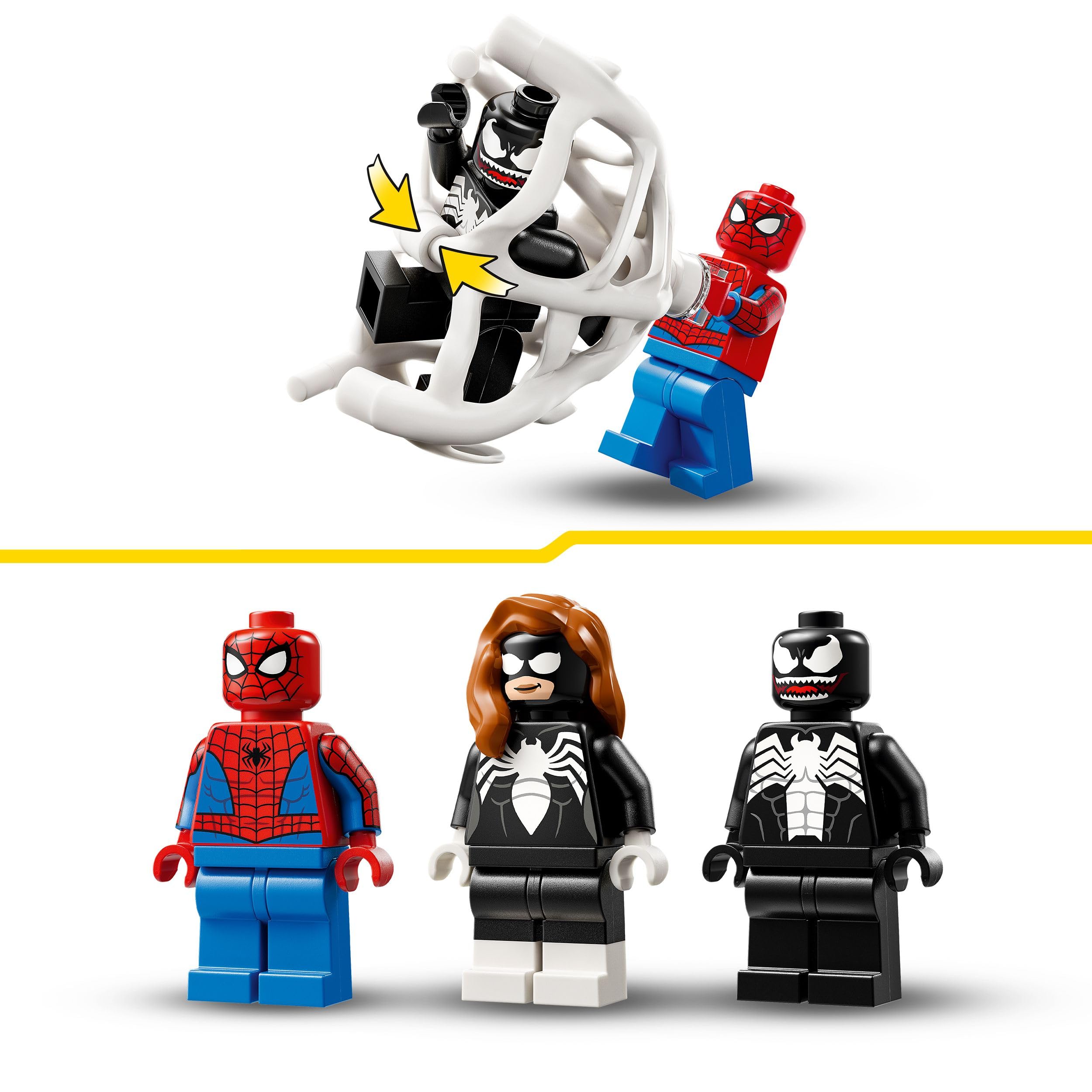 LEGO Marvel Spider-Man vs. Venom Muscle Car - Building Toy with 3 Super Heroes, 254 Pieces, Age 7+ 4