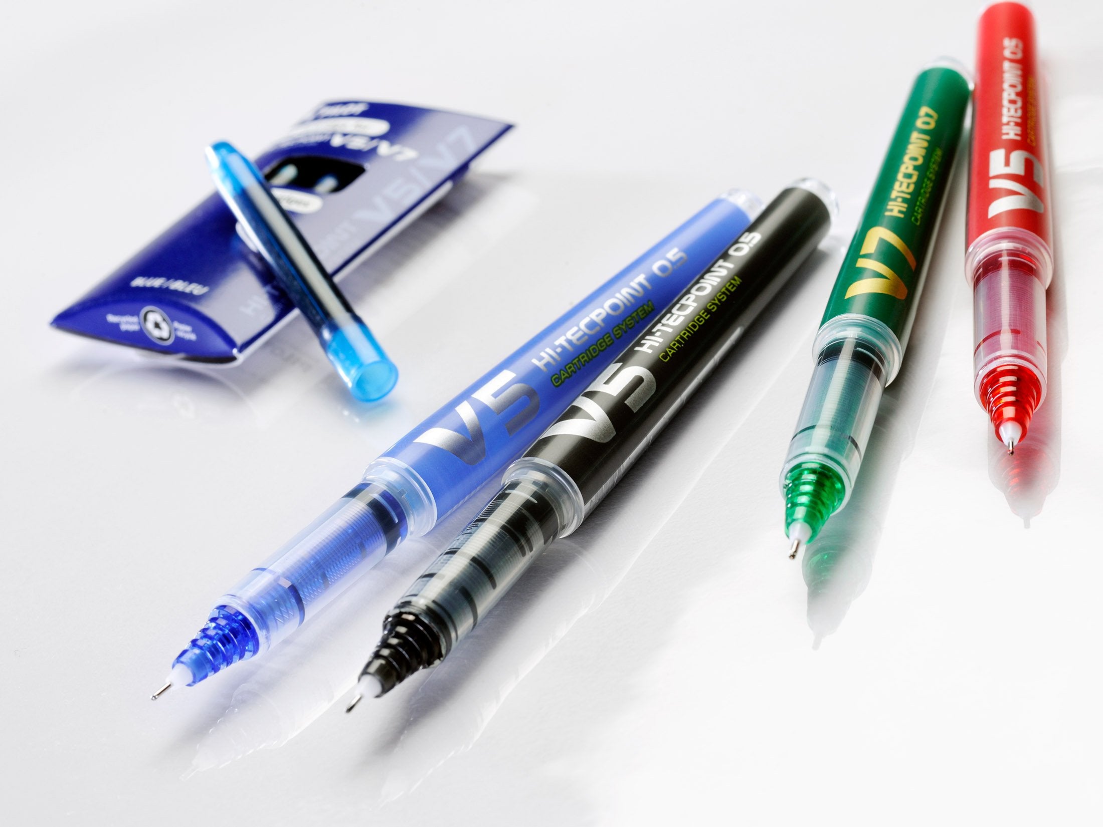 PILOT V7 Cartridge System Liquid Ink Rollerball Pen - 0.7mm Tip, Black Ink | 4 Piece Set 6