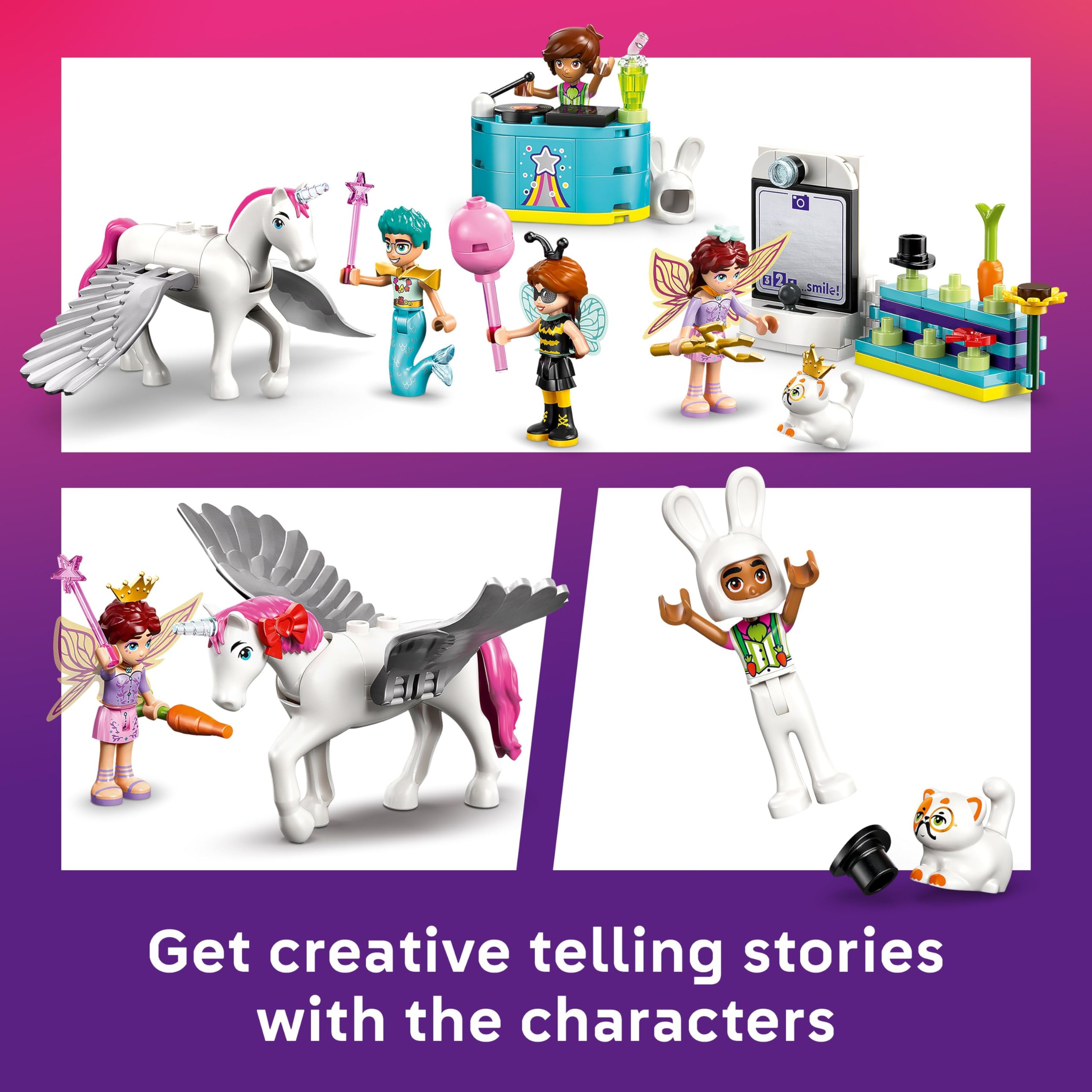 LEGO Friends Costume Party with Unicorn & Fairy Playset | 4 Mini Dolls, 2 Animal Figures | Ages 6+ 4
