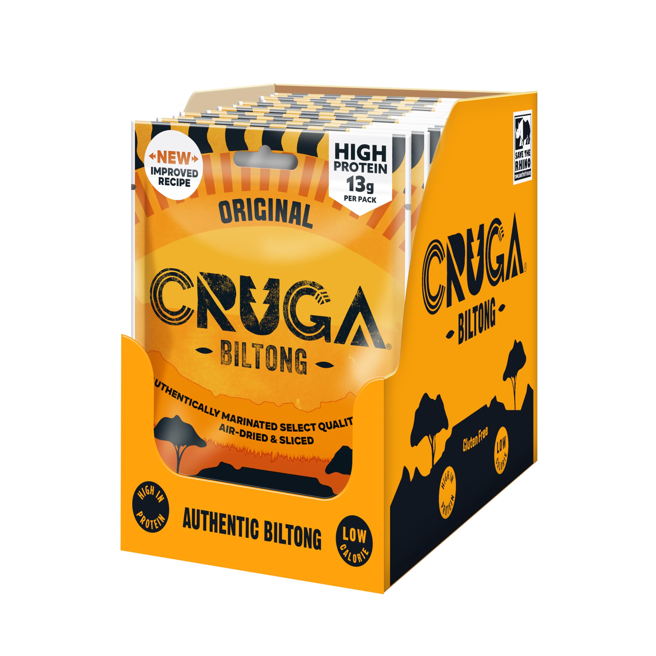 Cruga Original Beef Biltong - High Protein Gluten Free Snack 1