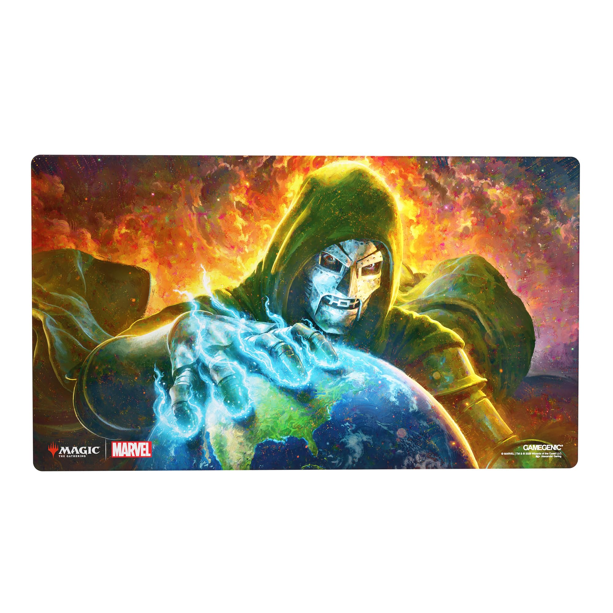 Gamegenic Magic: The Gathering Marvel Super Heroes Shiny Playmat - Doom | Official Licensed Design 1