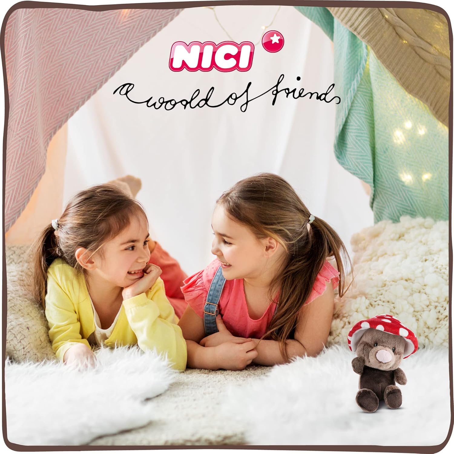 NICI Monimole Soft Toy 18 cm - Cuddly Plush for Kids & Adults 5