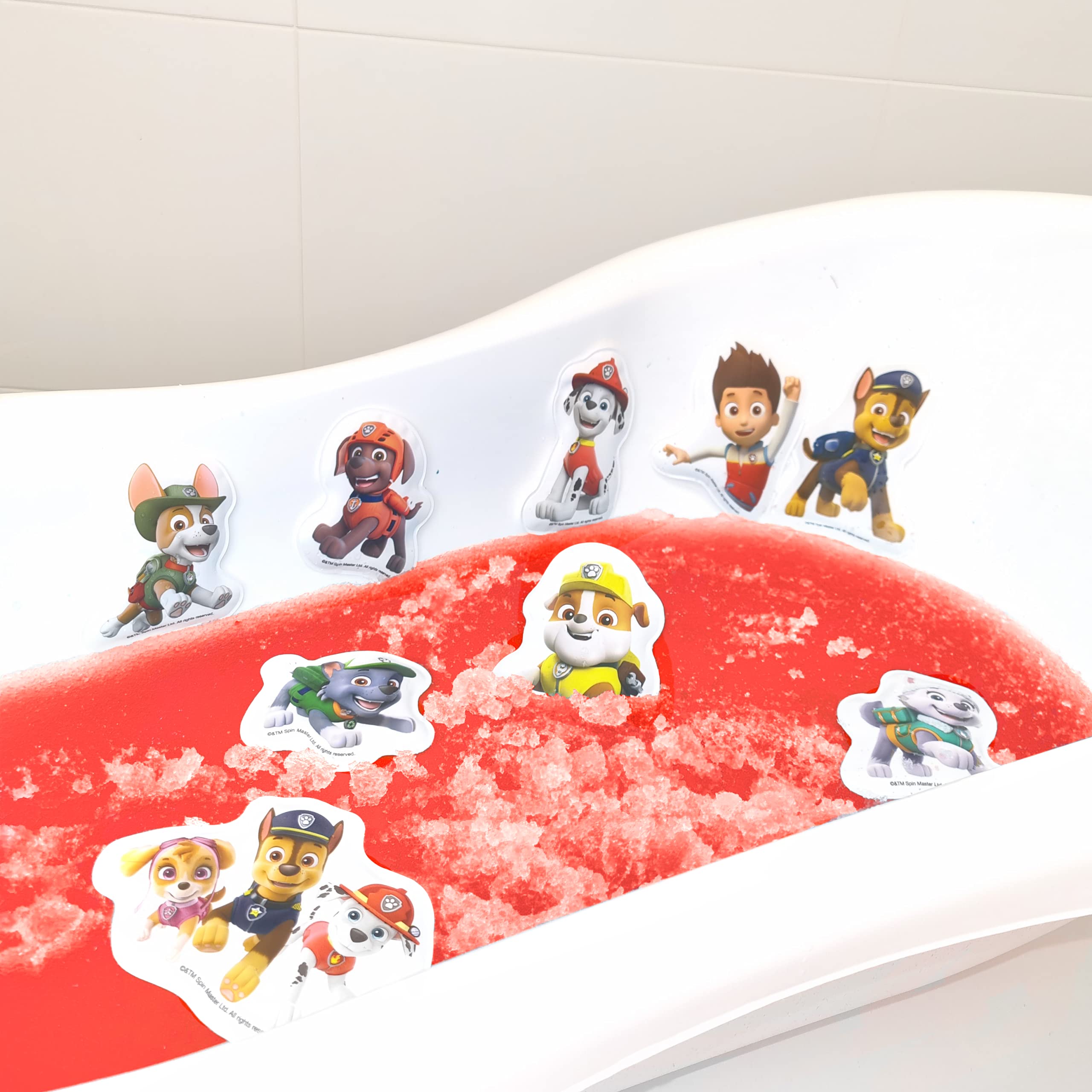 ZIMPLI Paw Patrol Gelli Baff Red with Floating 3D Bath Sticker
