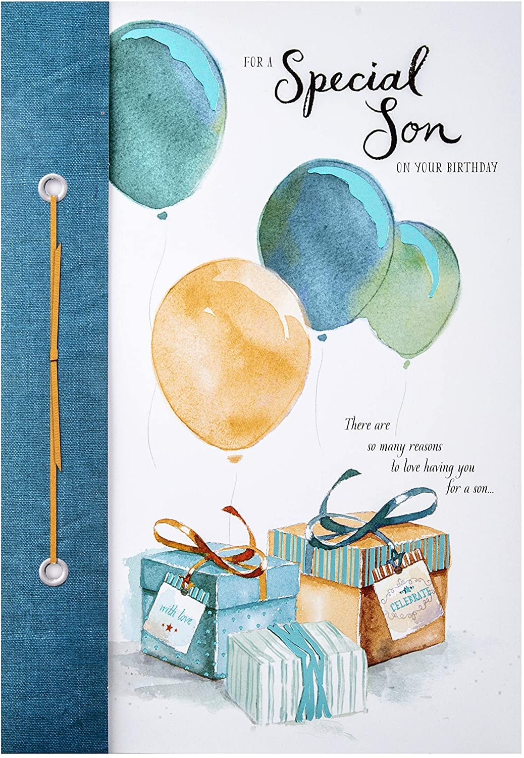 Hallmark Birthday Card for Son | Blue Foil Details | 22.8cm x 15.9cm 1
