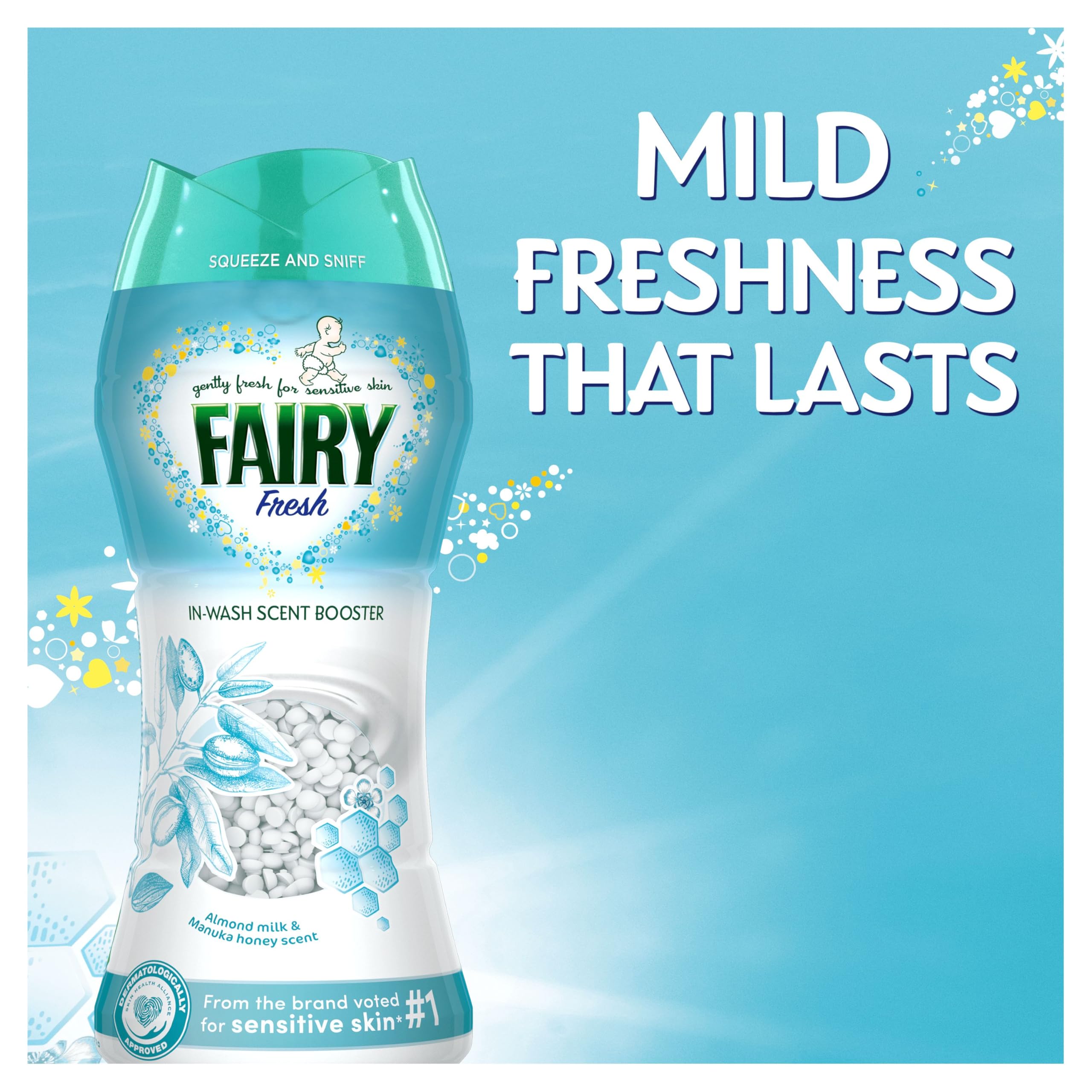 Fairy - In-Wash Scent Booster 495 g, frischer, milder, langanhaltender Duft für empfindliche Haut 3
