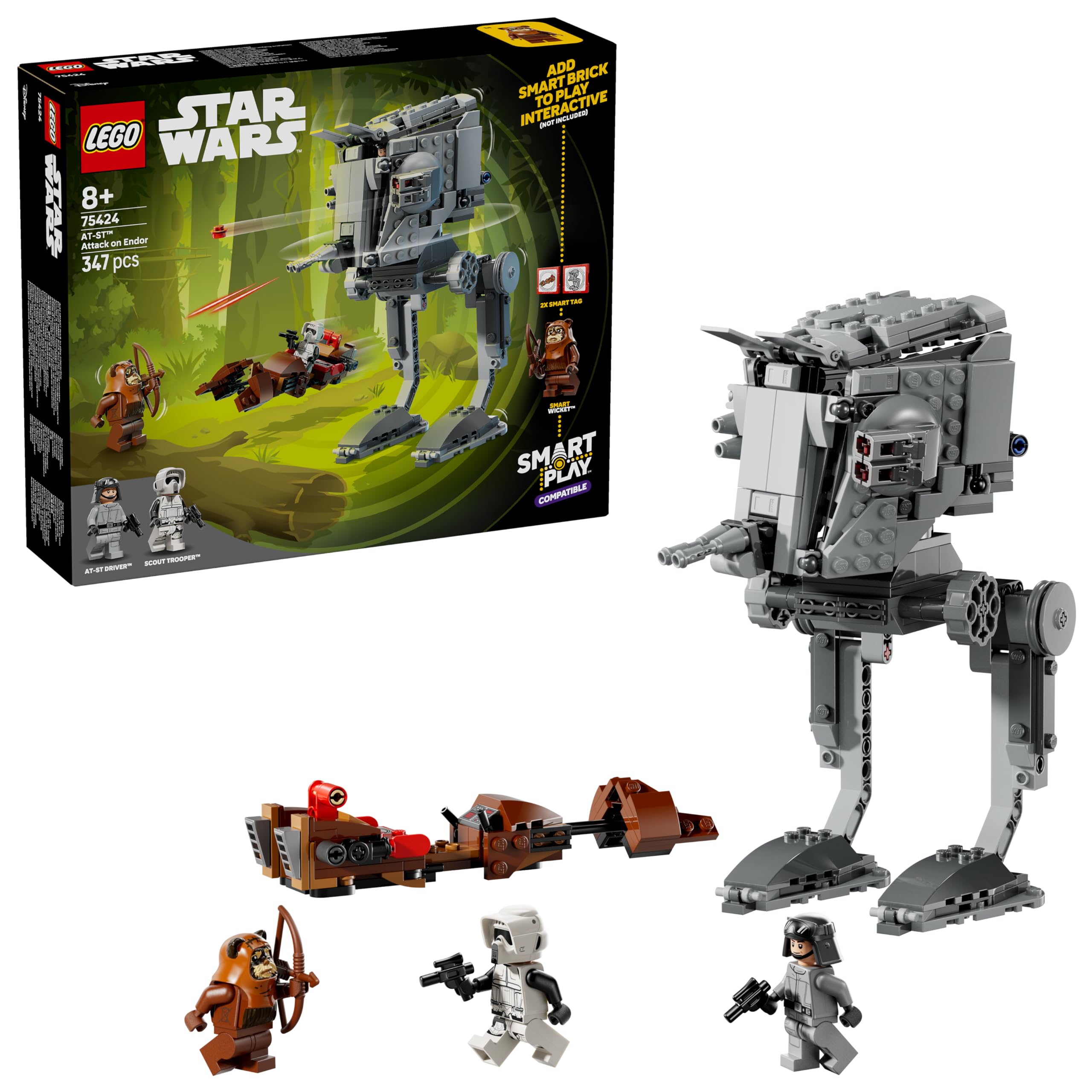 LEGO Star Wars 75424 SMART Play: AT-ST Attack on Endor Building Set | Ages 8+ 1