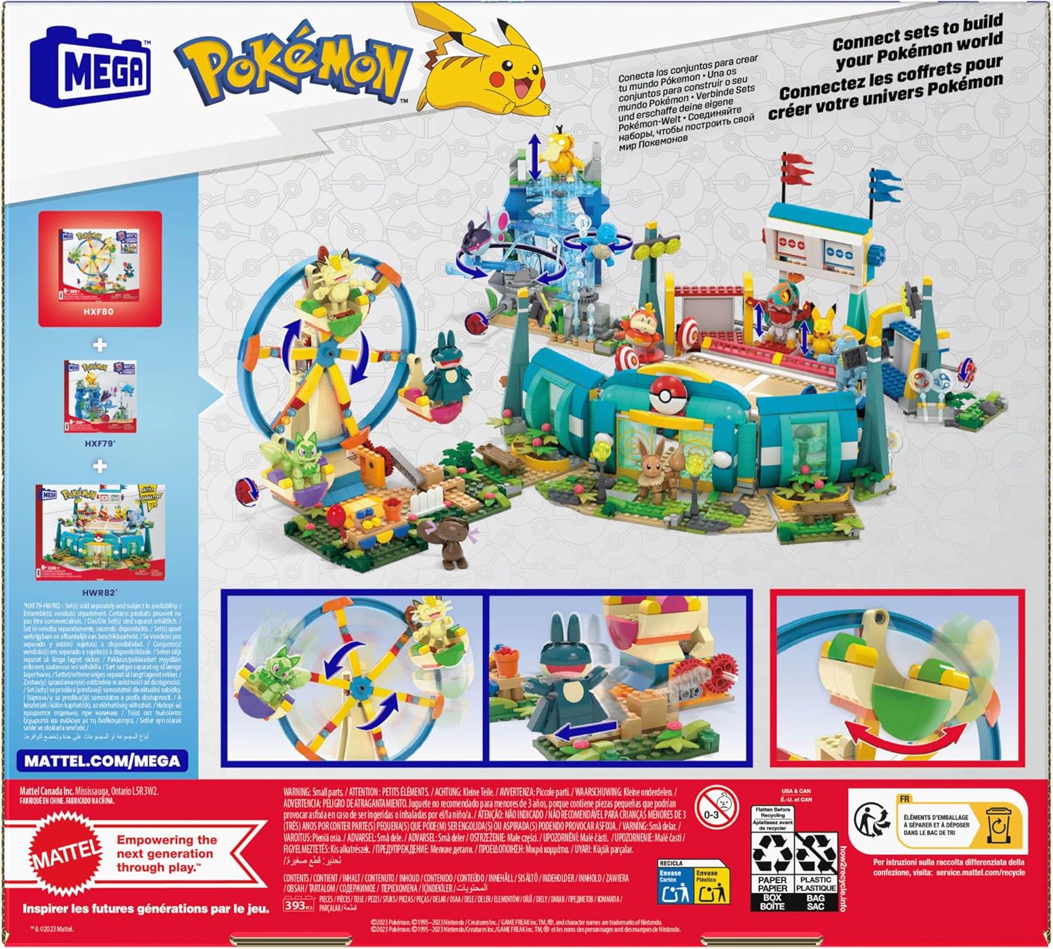 MEGA Pokémon Ferris Wheel Fun Building Set - 393 Pieces with Motion Brick & 4 Buildable Pokémon 3