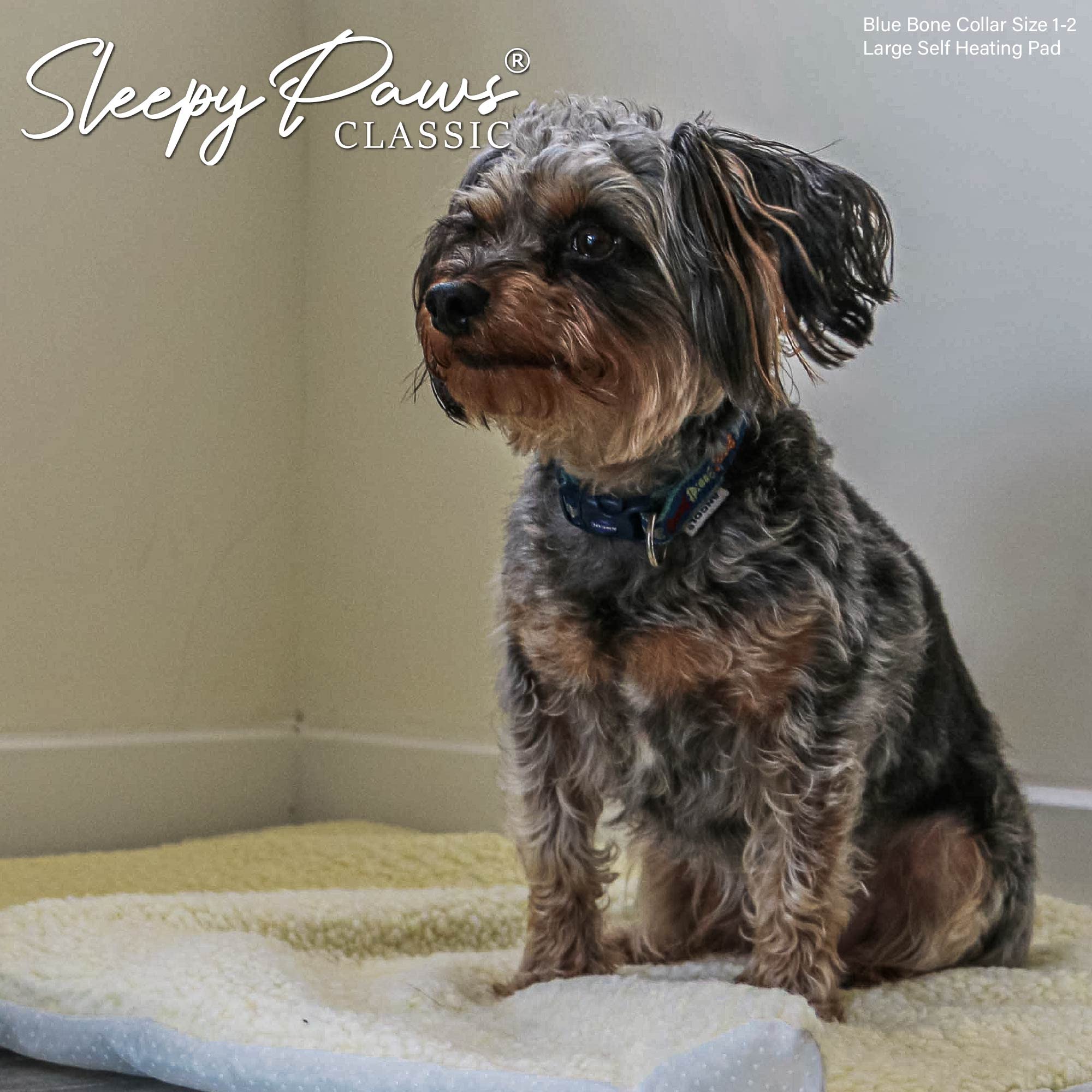 Ancol Sleepy Paws Self Heating Pet Pad Small 48x38cm Cream Rectangular Mat for Dogs and Cats 3
