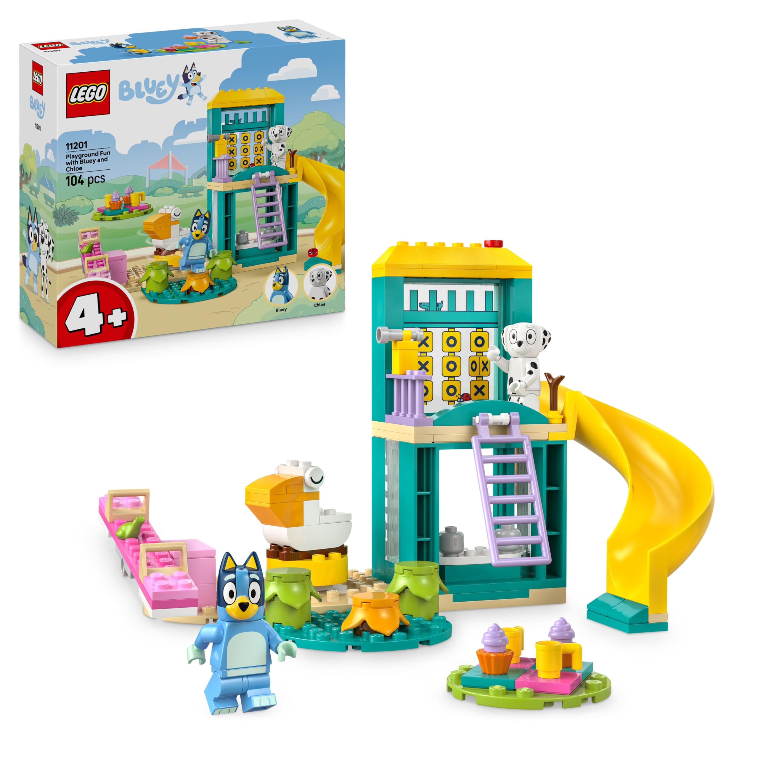 LEGO Bluey Playground Fun with Bluey and Chloe Building Set | Ages 4+ | Model 11201 1