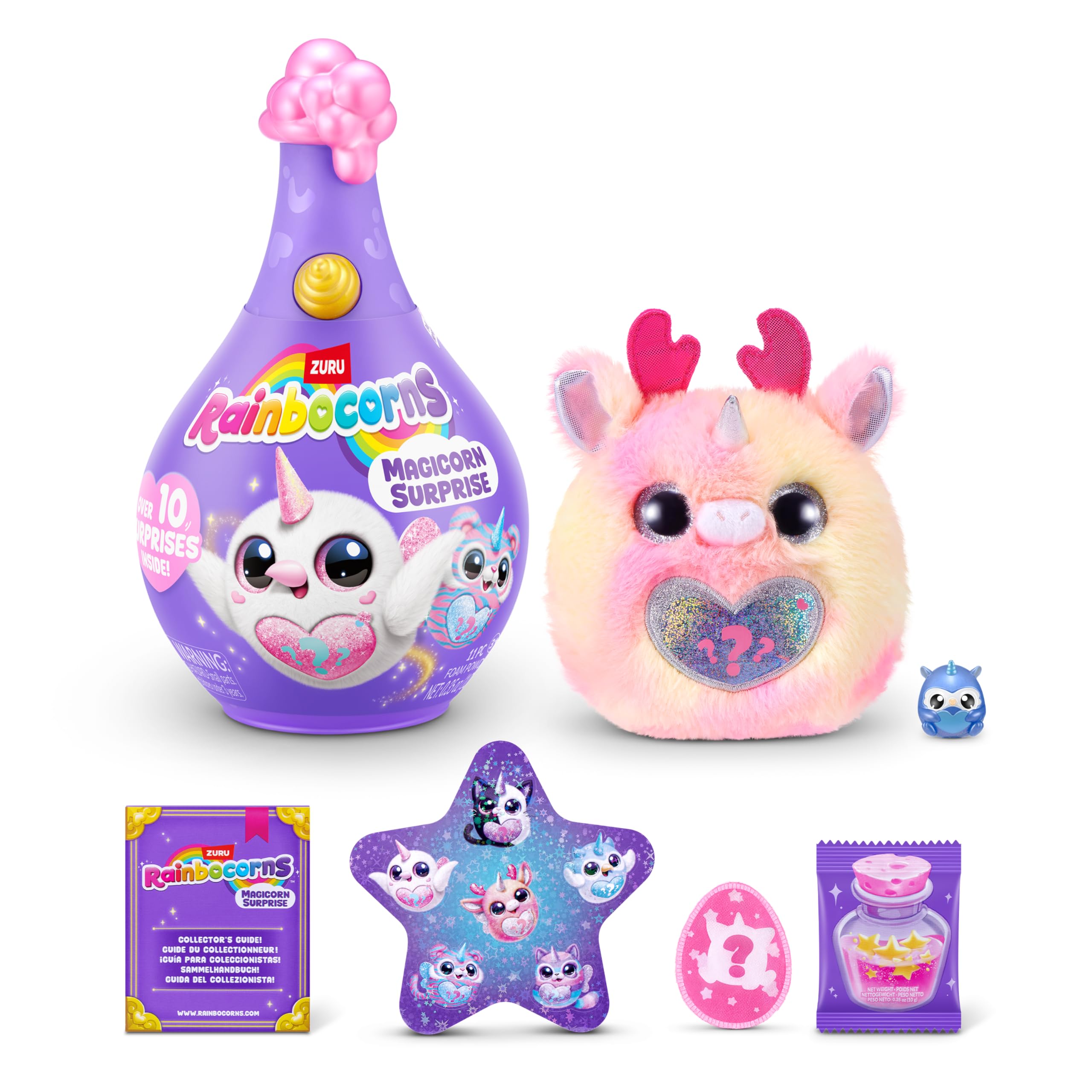 Rainbocorns Magicorn Series 1 Deer Plush Toy - Surprise Reveal | Polyester | Ages 3+