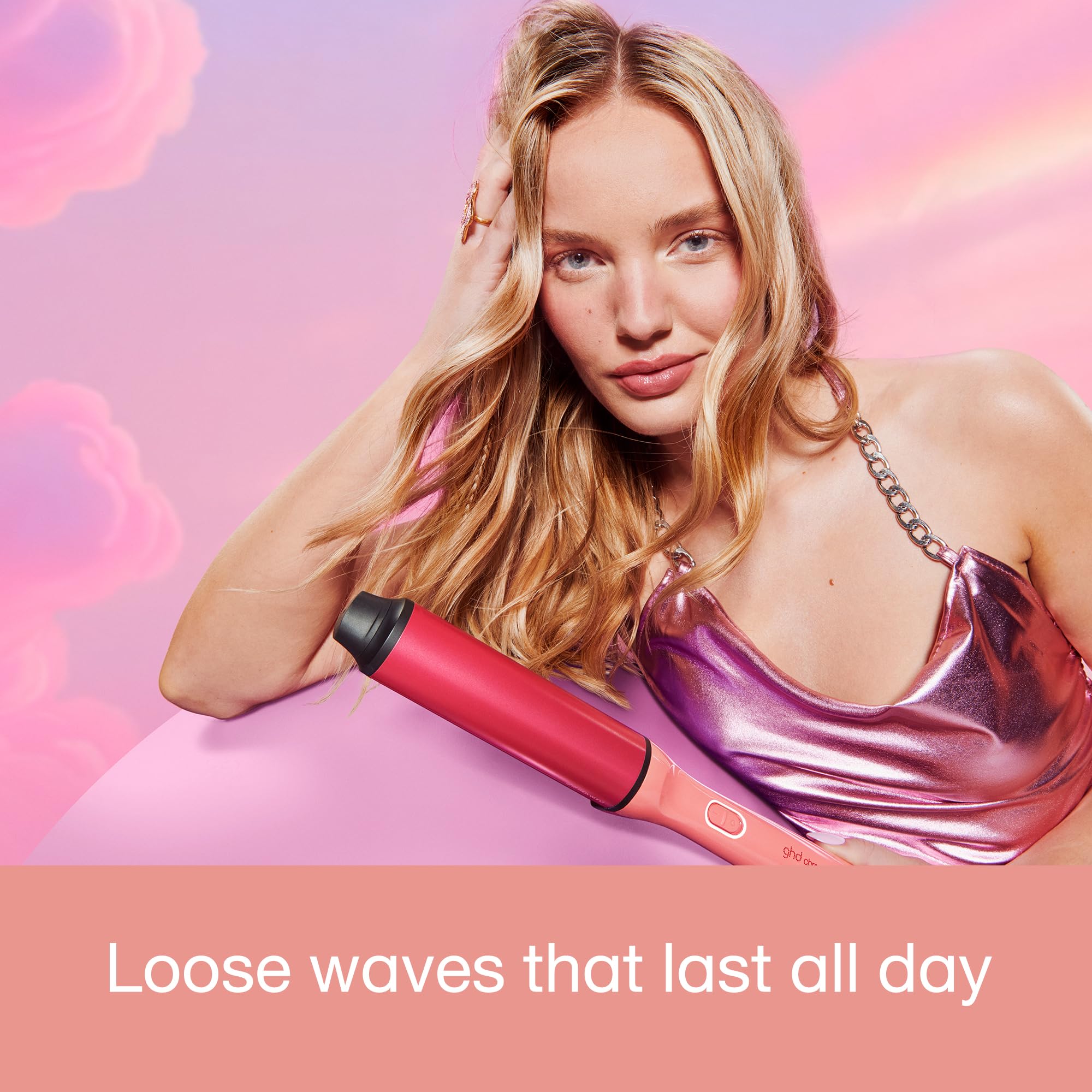 ghd Chronos Curve Max Wand - 38mm Barrel | Candy Coral Limited Edition | 2x Faster Styling 5