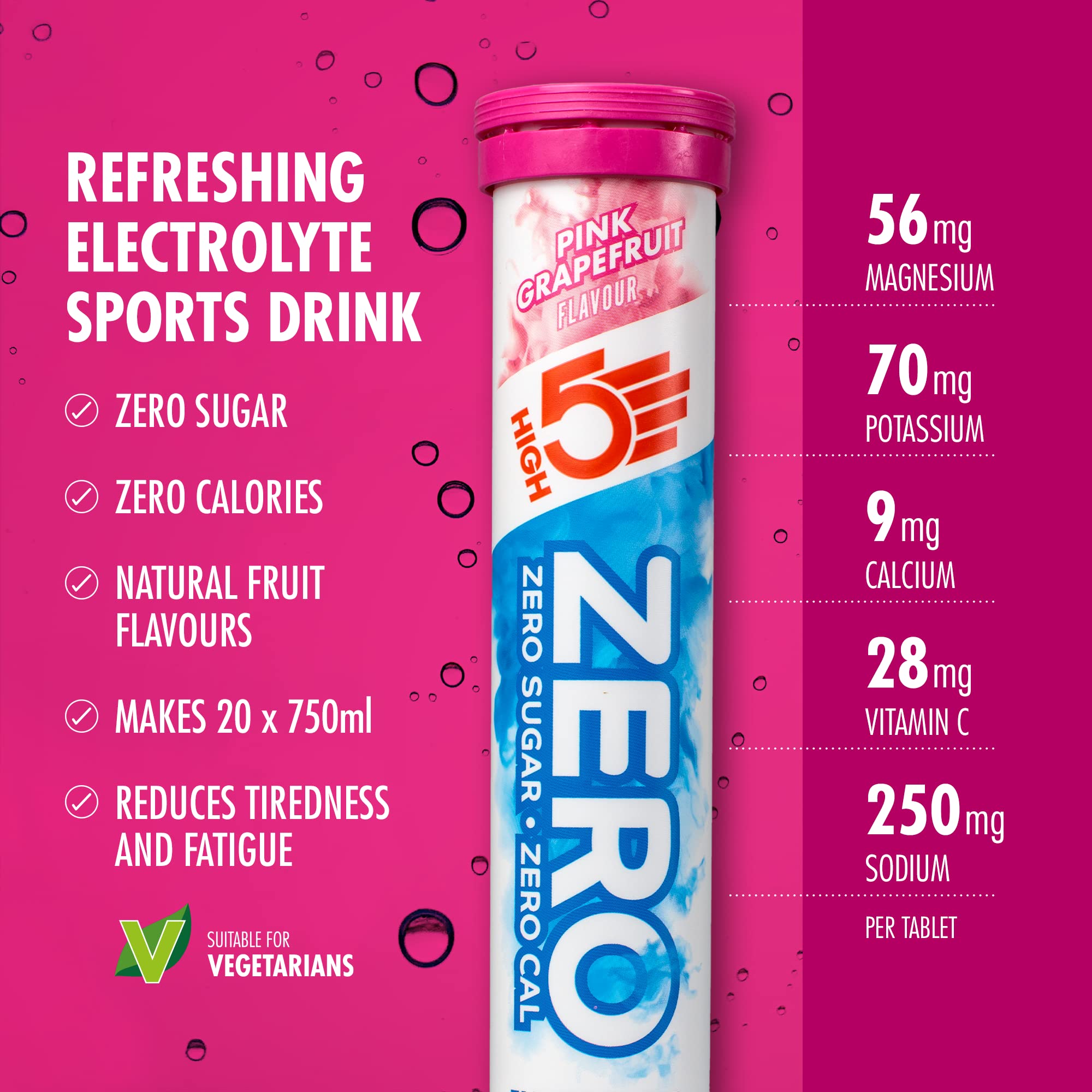 HIGH5 Zero Electrolyte Replacements - Sugar-Free Hydration with Vitamin C | Pink Grapefruit | 20 Count 2