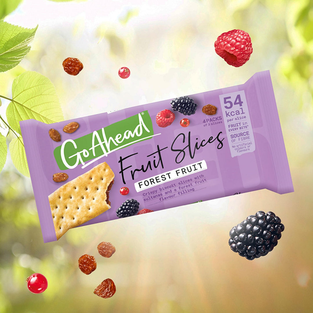 Go Ahead Forest Fruit Crispy Fruit Slice 4 Snack Bars, 174 g