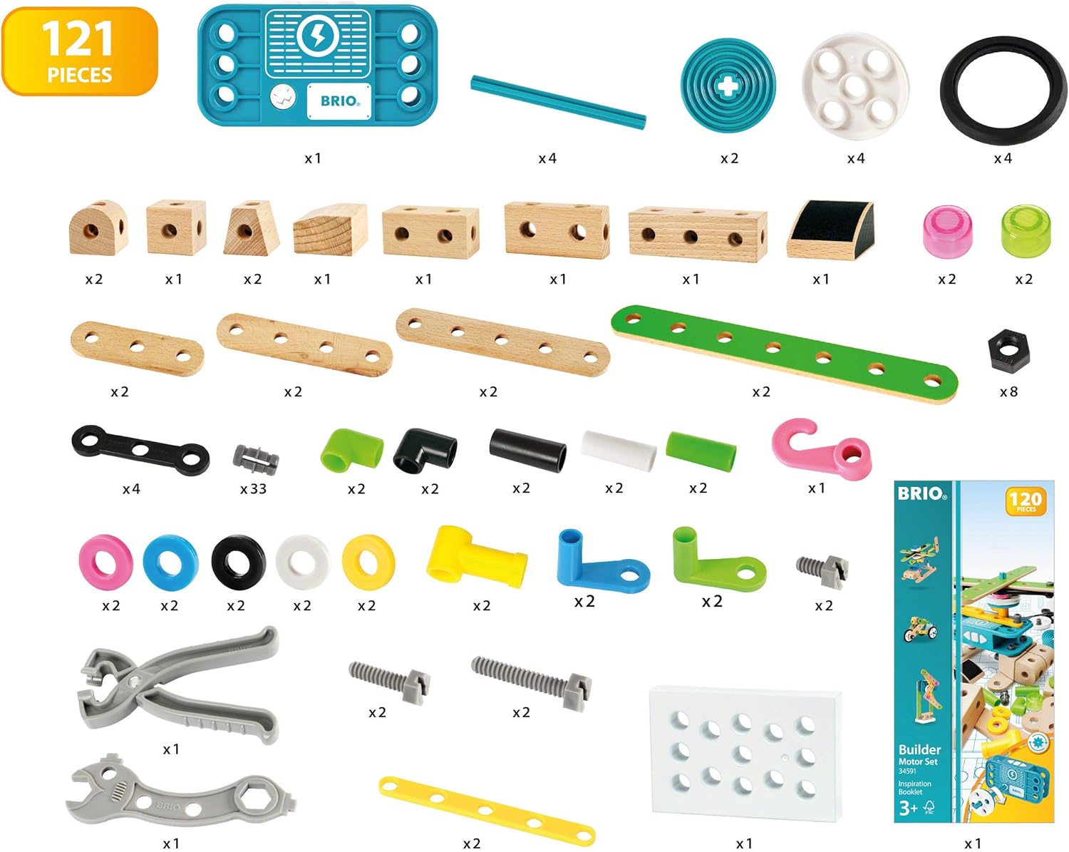 BRIO Builder Motor Construction Set - STEM Building Toy for Ages 3+ 8