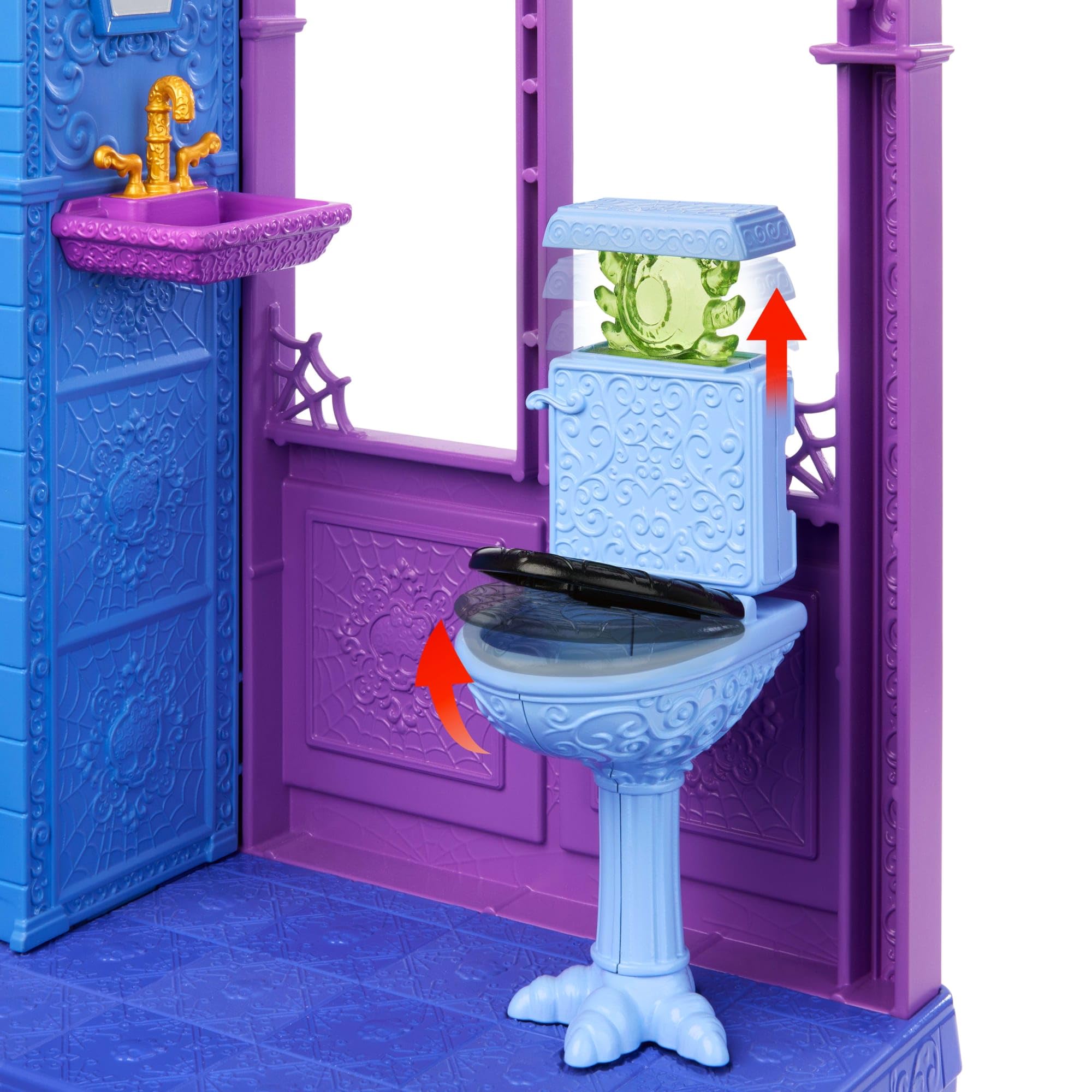 Monster High Boo-tique Hotel Doll House Playset | Foldable Storage | 13+ Accessories | Ages 4+ 6