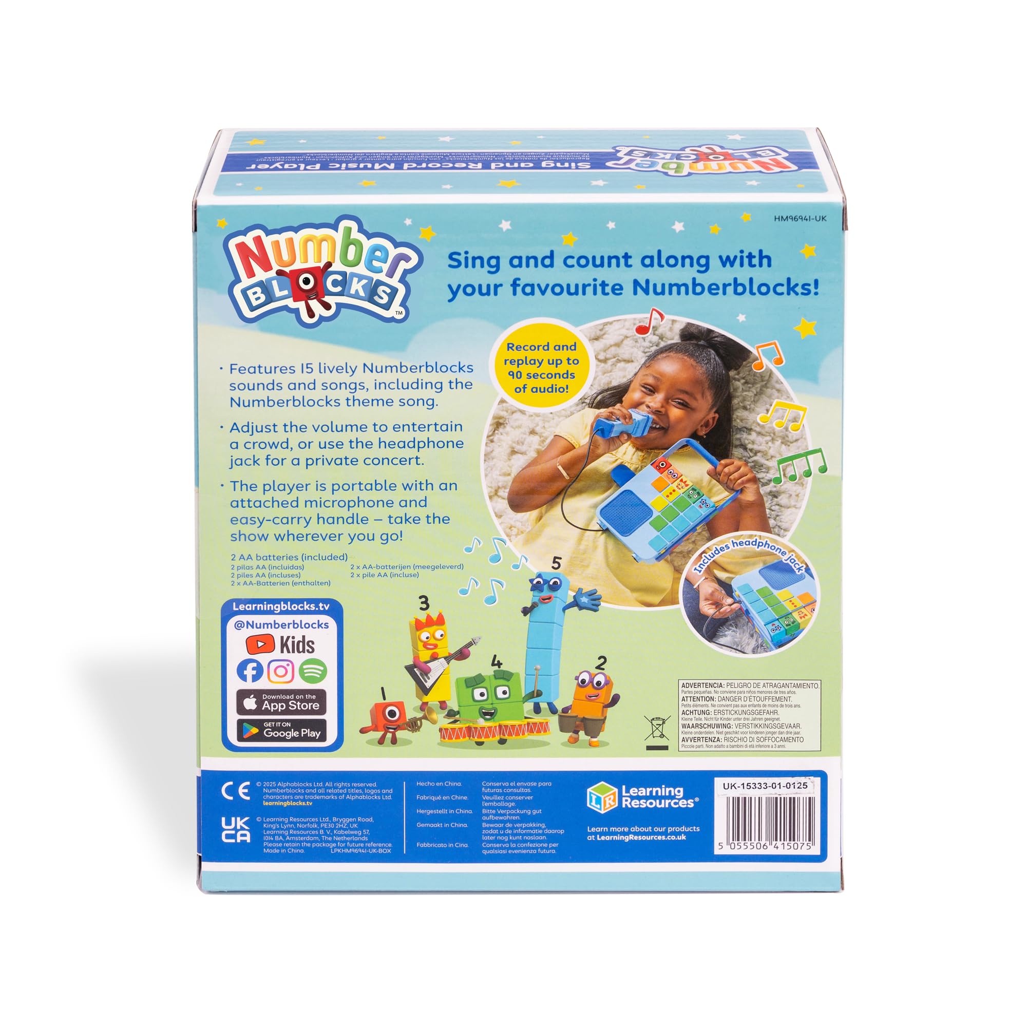 Learning Resources Numberblocks Sing and Record Music Player for Ages 3+ | Records up to 90 Seconds 3