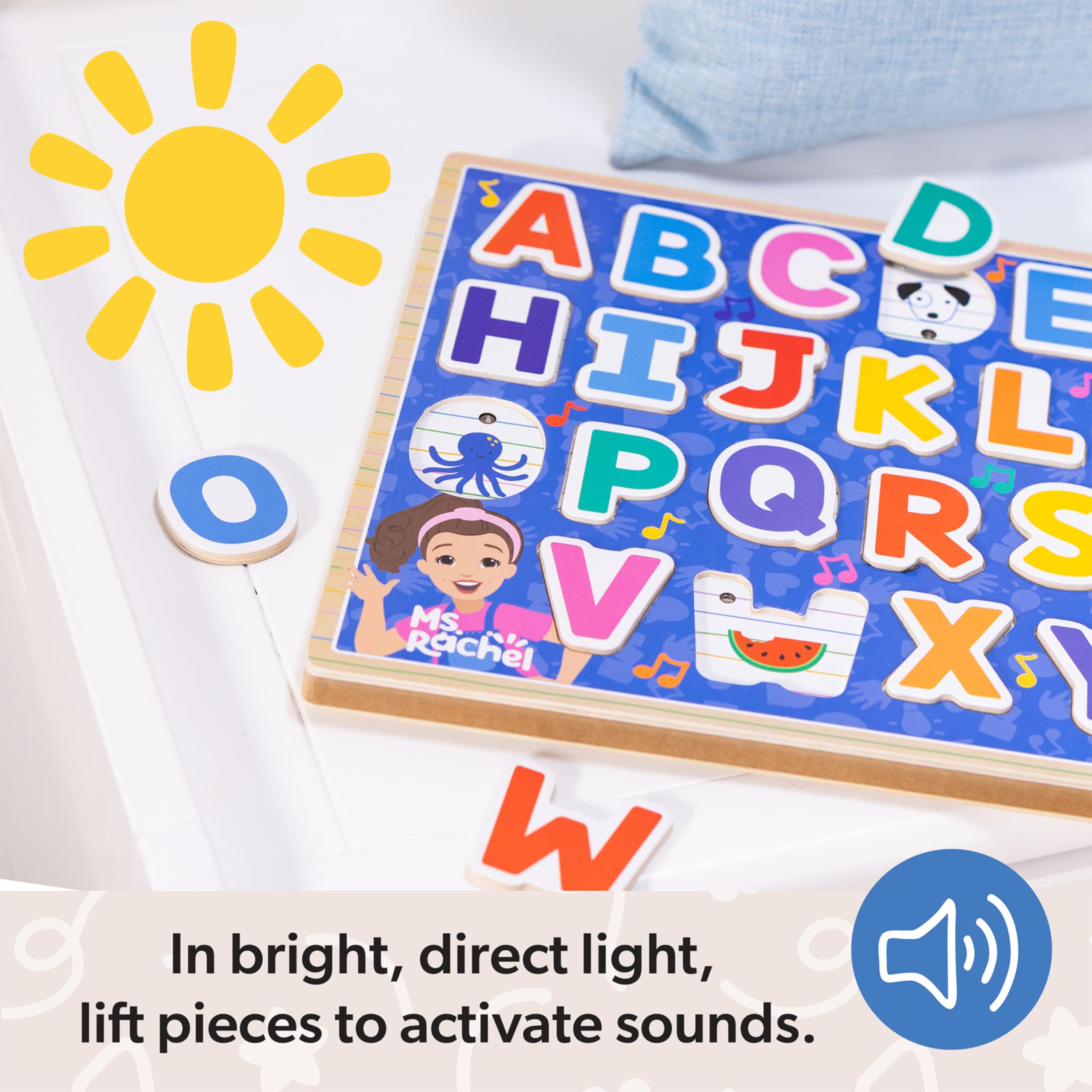 Melissa & Doug Ms Rachel Wooden Phonics Alphabet Sound Puzzle - 26 Pieces, Ages 2+ 2