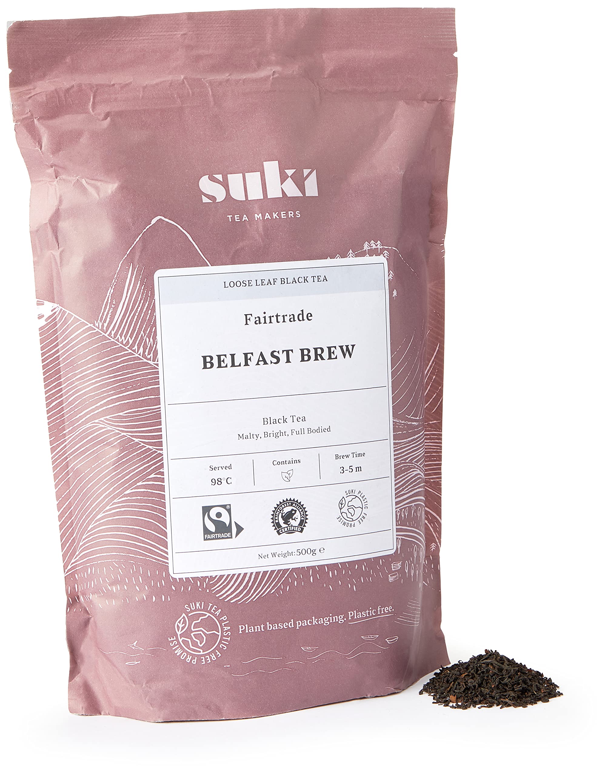 Suki Tea Belfast Brew Loser Schwarztee 500 g – Fairtrade &amp; Rainforest Alliance zertifiziert