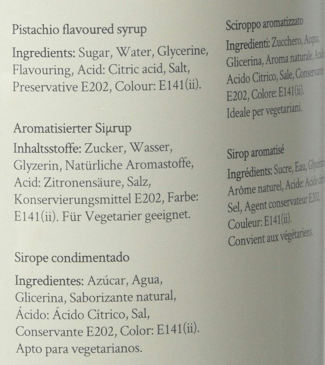 Simply - Pistachio Syrup, Vegan & Nut Free Flavoured Syrup for Coffee, Cocktails & Beverages