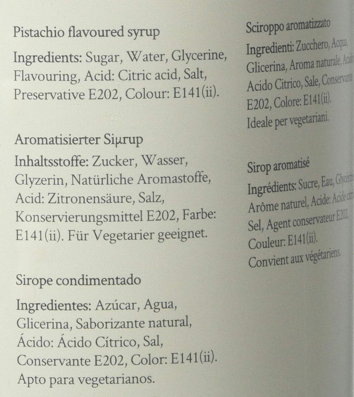 Simply - Pistachio Syrup, Vegan & Nut Free Flavoured Syrup for Coffee, Cocktails & Beverages