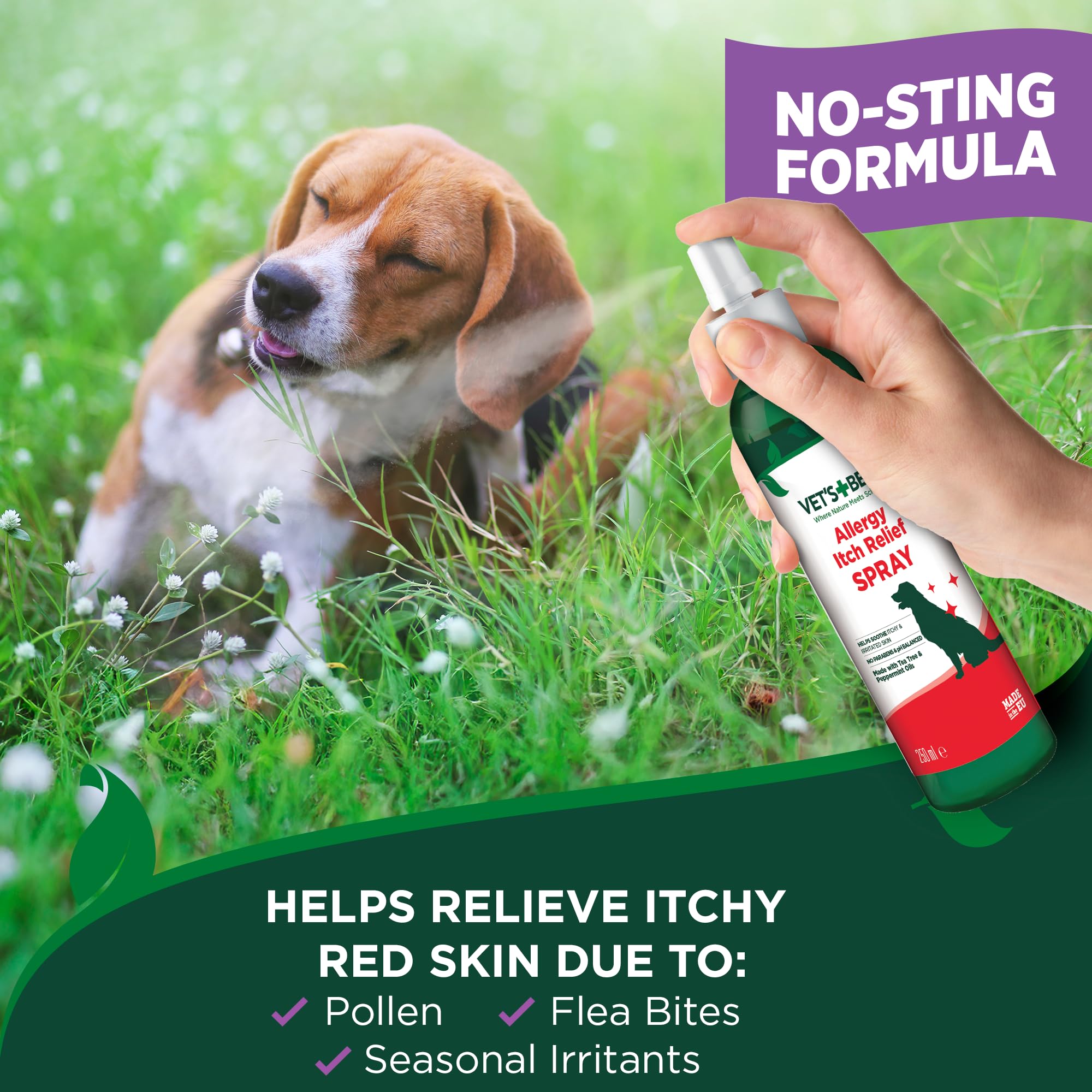 Vet's Best Allergy Itch Relief Spray for Dogs - Immediate Relief & Hydration | 250ml