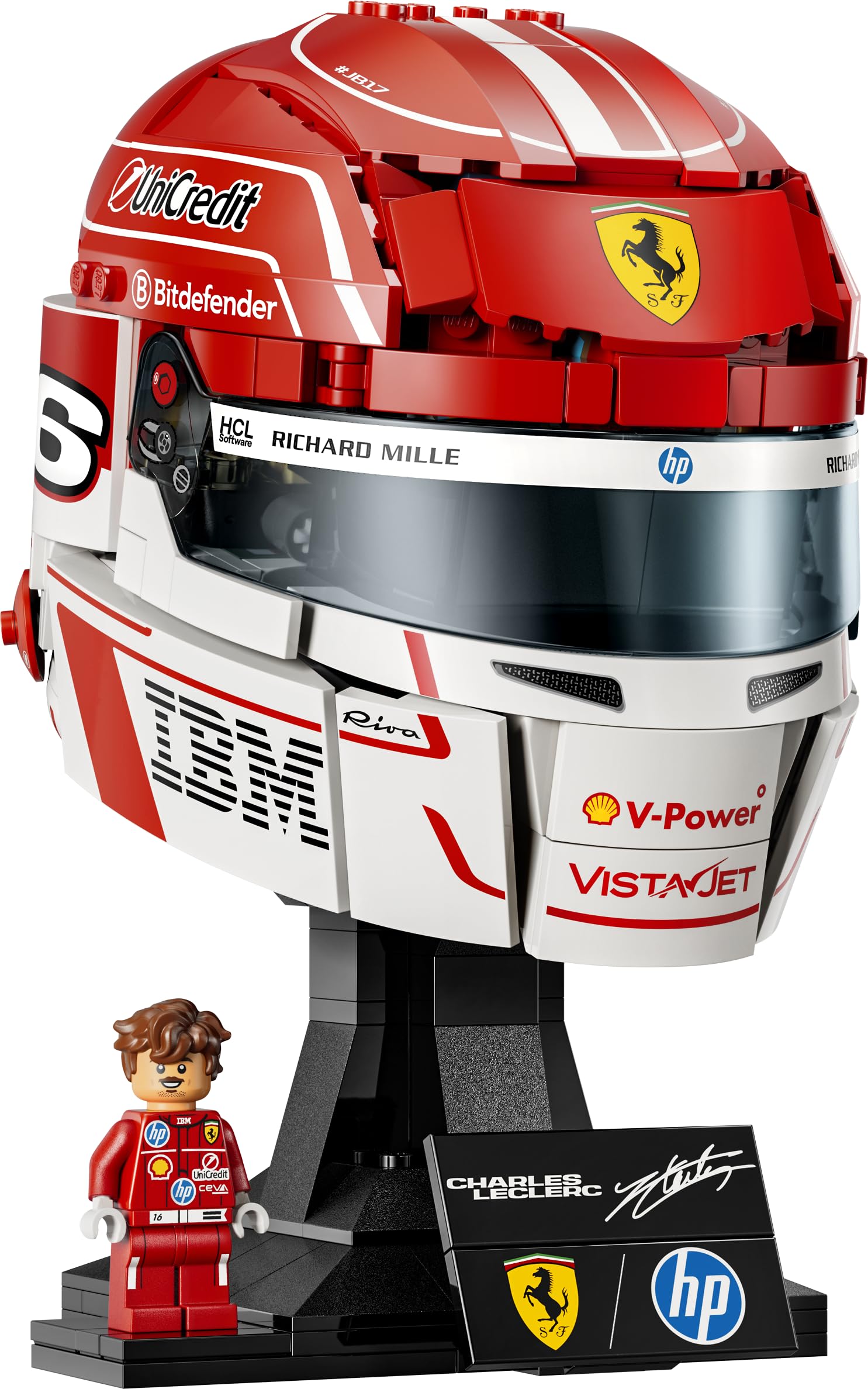 LEGO Editions Scuderia Ferrari HP Charles Leclerc Helmet Building Set | Model 43014 | Ages 14+ 4