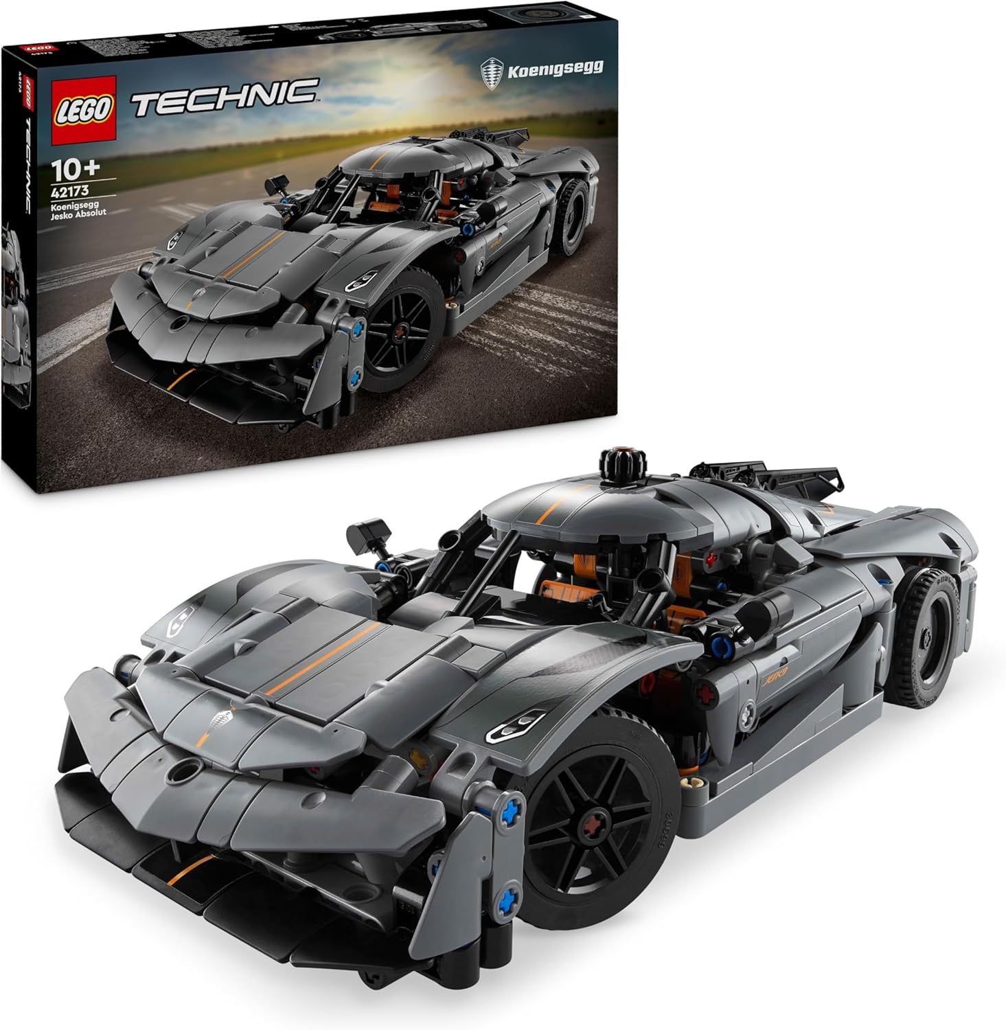 LEGO Technic Koenigsegg Jesko Absolut Grey Hypercar - Model Race Car Building Set for Ages 10+ 1