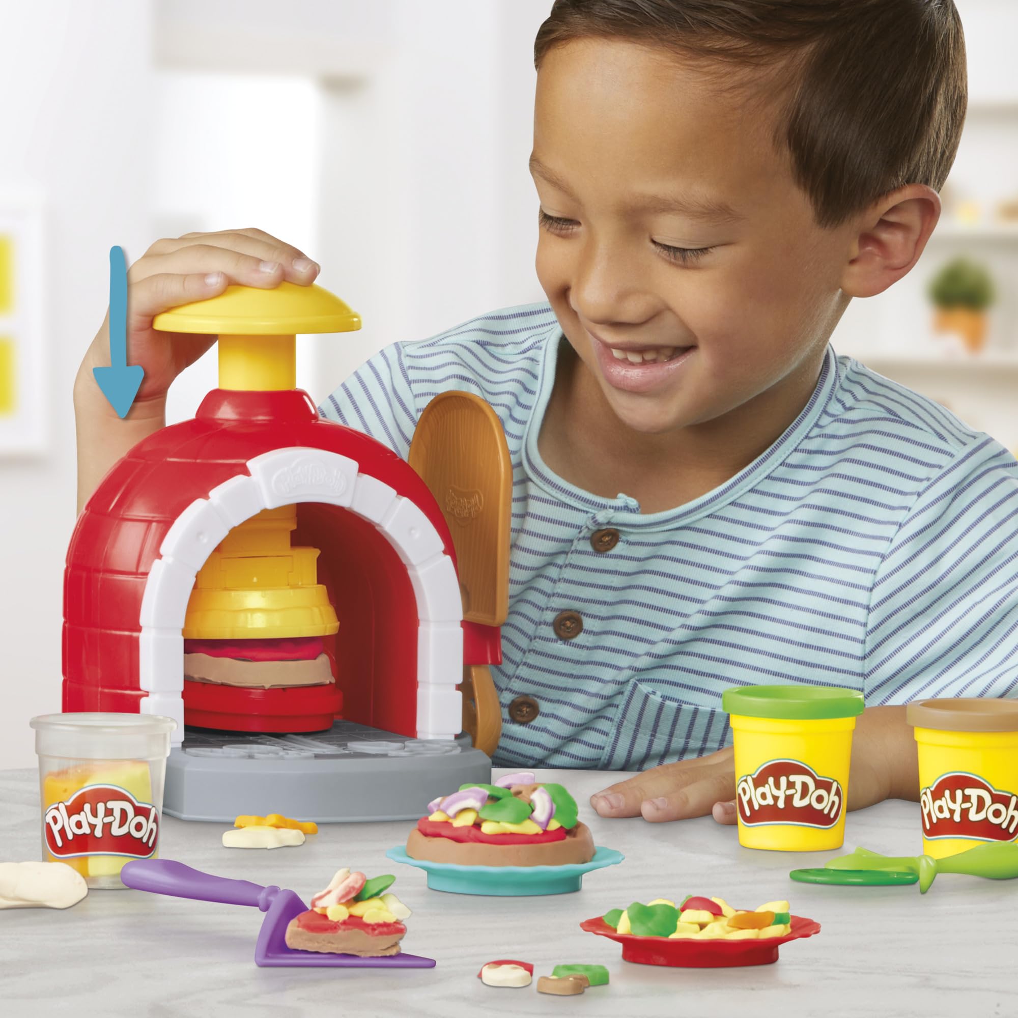 Play-Doh Kitchen Creations Pizza Oven Playset - 6 Colors & 8 Tools for Kids 3+ 16