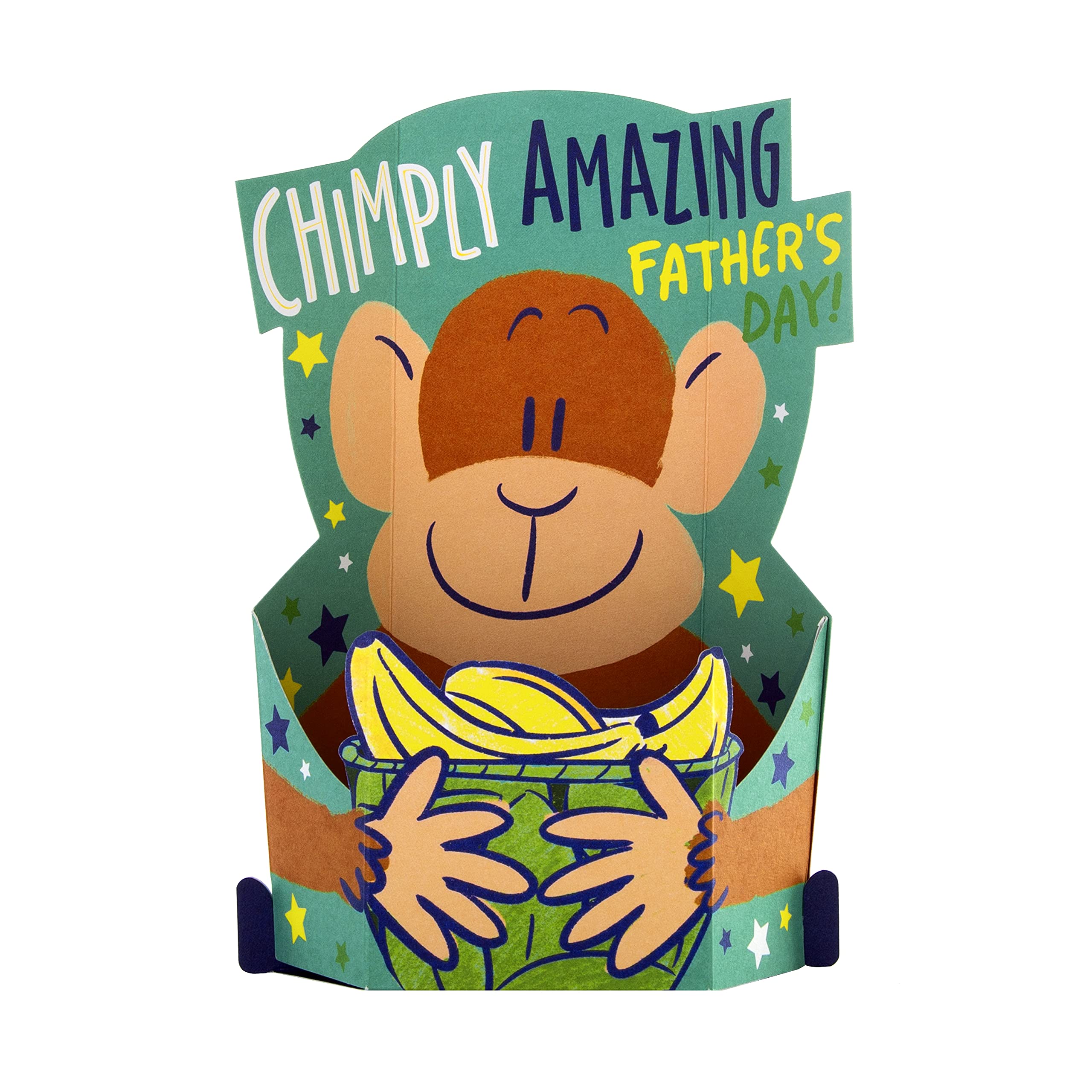 Hallmark Father's Day Pop Up Monkey Card - 3D Game Included | 22.8cm x 15.9cm 2