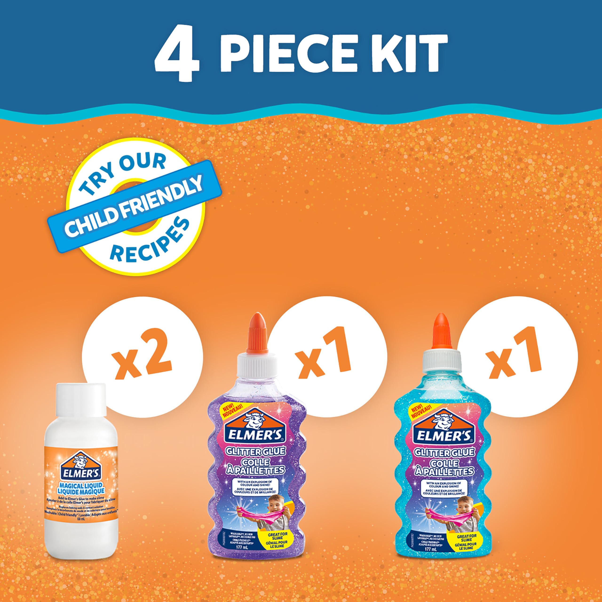 Elmer's Glitter Slime Kit - Arts & Crafts Playset for Kids 5
