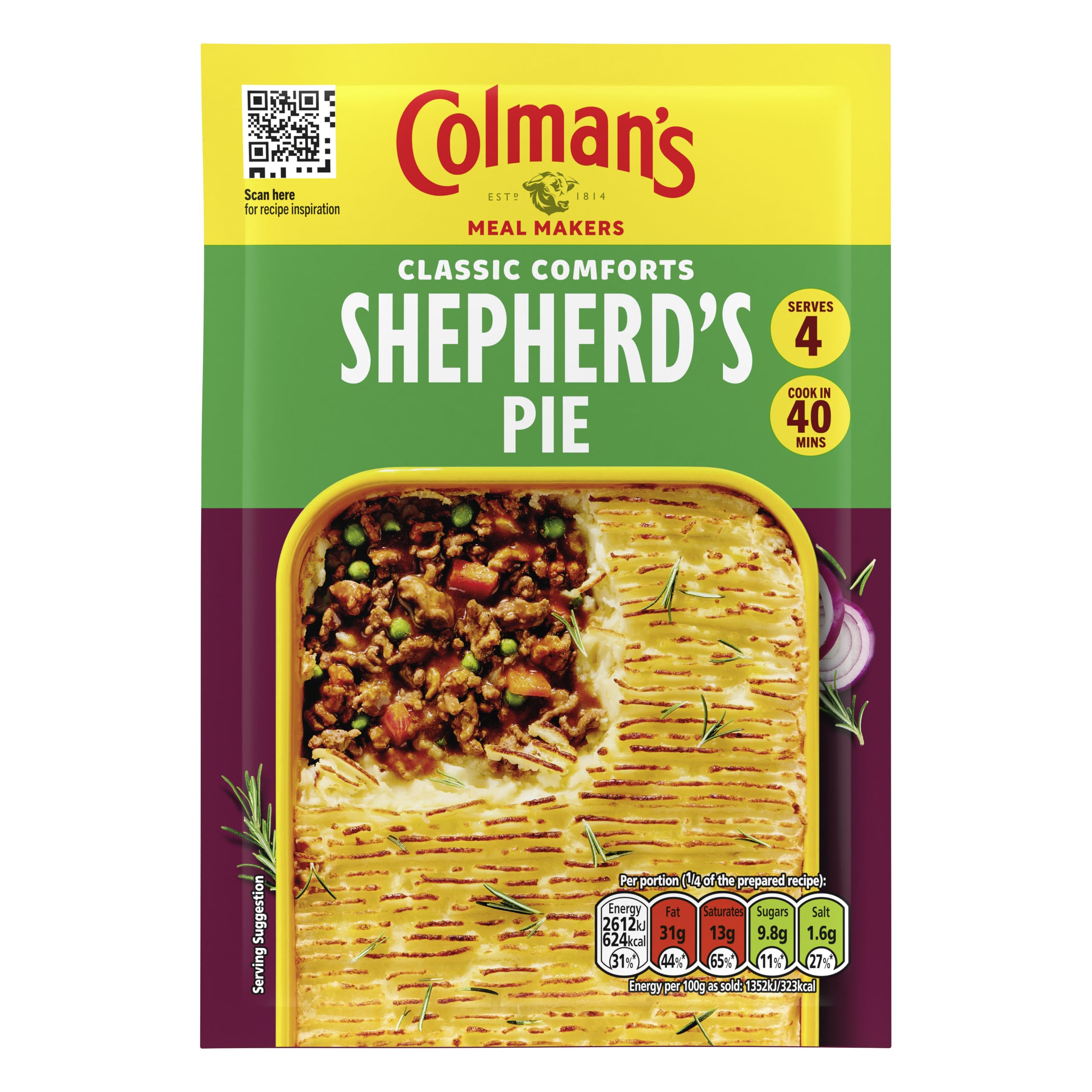 Colman's Shepherd's Pie Recipe Mix 50 g - Easy Family Comfort Food Meal Kit 7