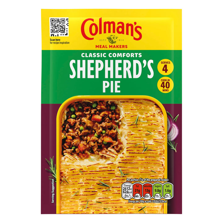 Colman's Shepherd's Pie Recipe Mix 50 g - Easy Family Comfort Food Meal Kit