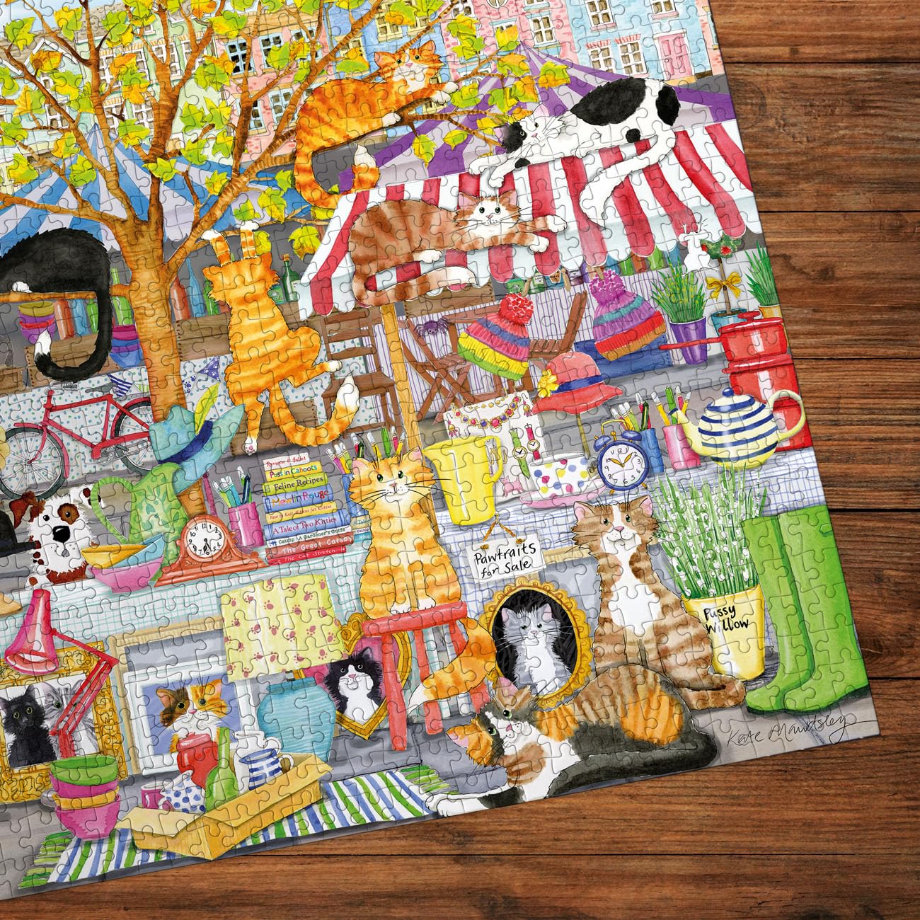 Gibsons Flea Market Moggies Jigsaw Puzzle - 1000 Pieces | 68 x 49 cm 3