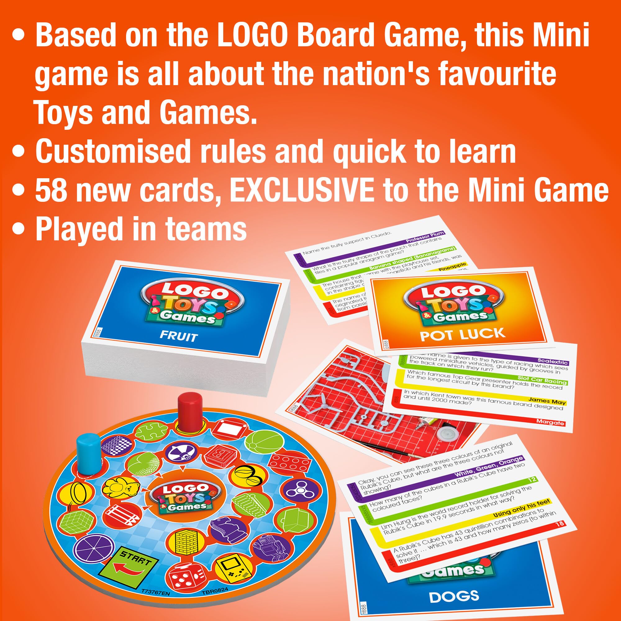 TOMY LOGO Toys & Games Mini Board Game | Trivia for Ages 8+ | Multicolor 2