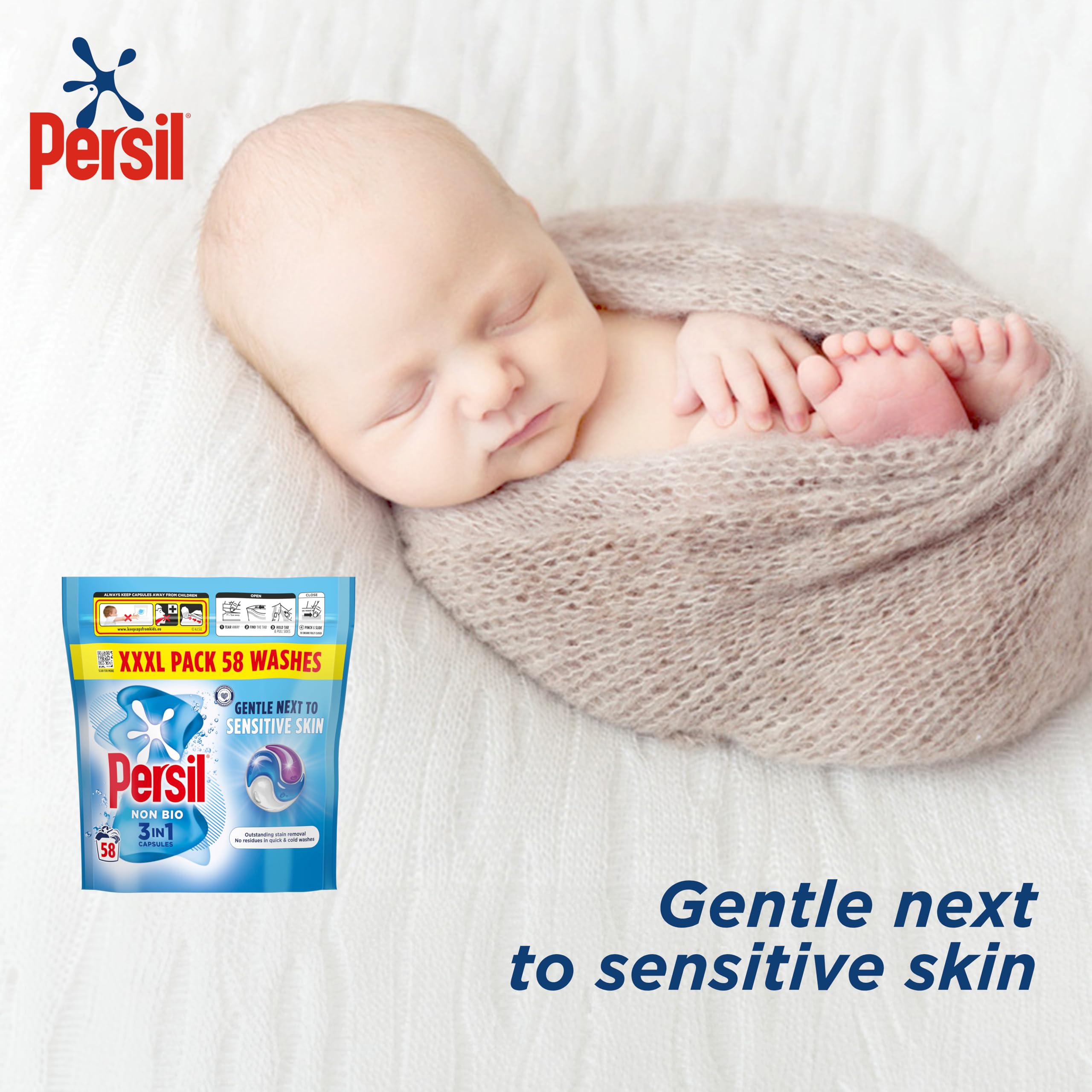 Persil - Non Bio 3 in 1 Washing Capsules Laundry Detergent 6