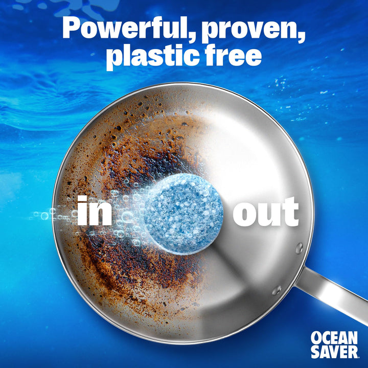 OceanSaver Eco-Friendly Dishwasher Tablets - Pack of 30, Non-Toxic, Plastic-Free & Fully Dissolvable with Rinse Aid & Dishwasher Salt