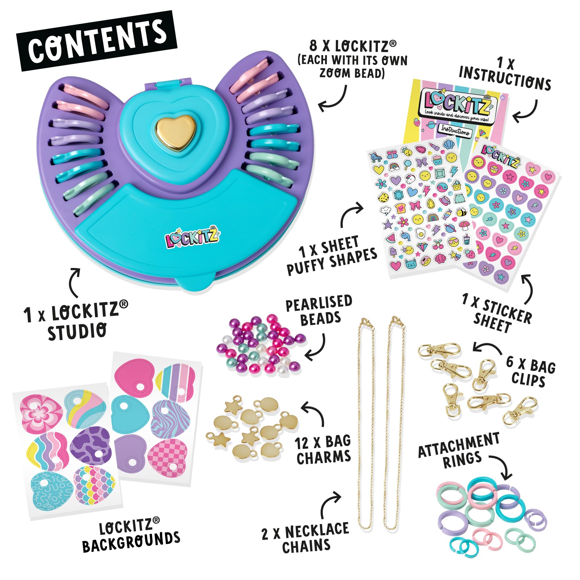 John Adams Lockitz Luxury Studio - Arts & Crafts Jewellery Making Kit for Kids Ages 6-12 3