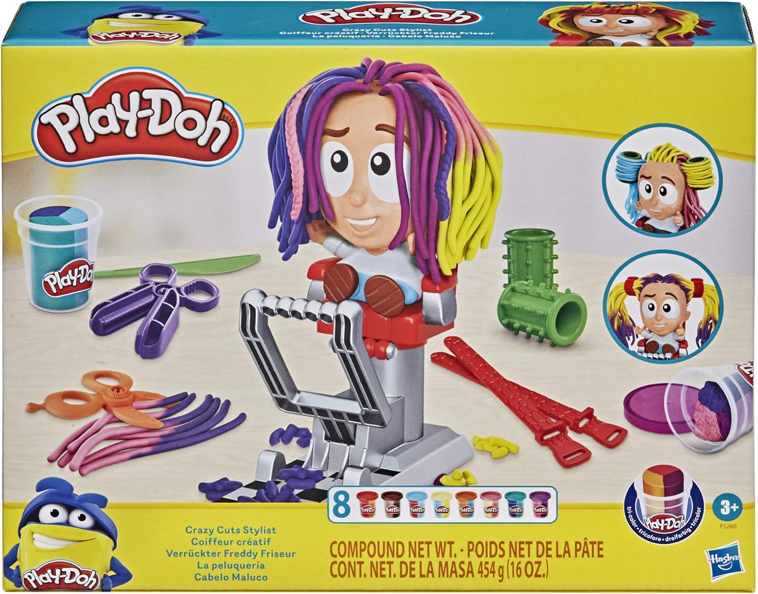 Play-Doh Crazy Cuts Stylist Hair Salon Playset for Kids 3 Years and Up 1