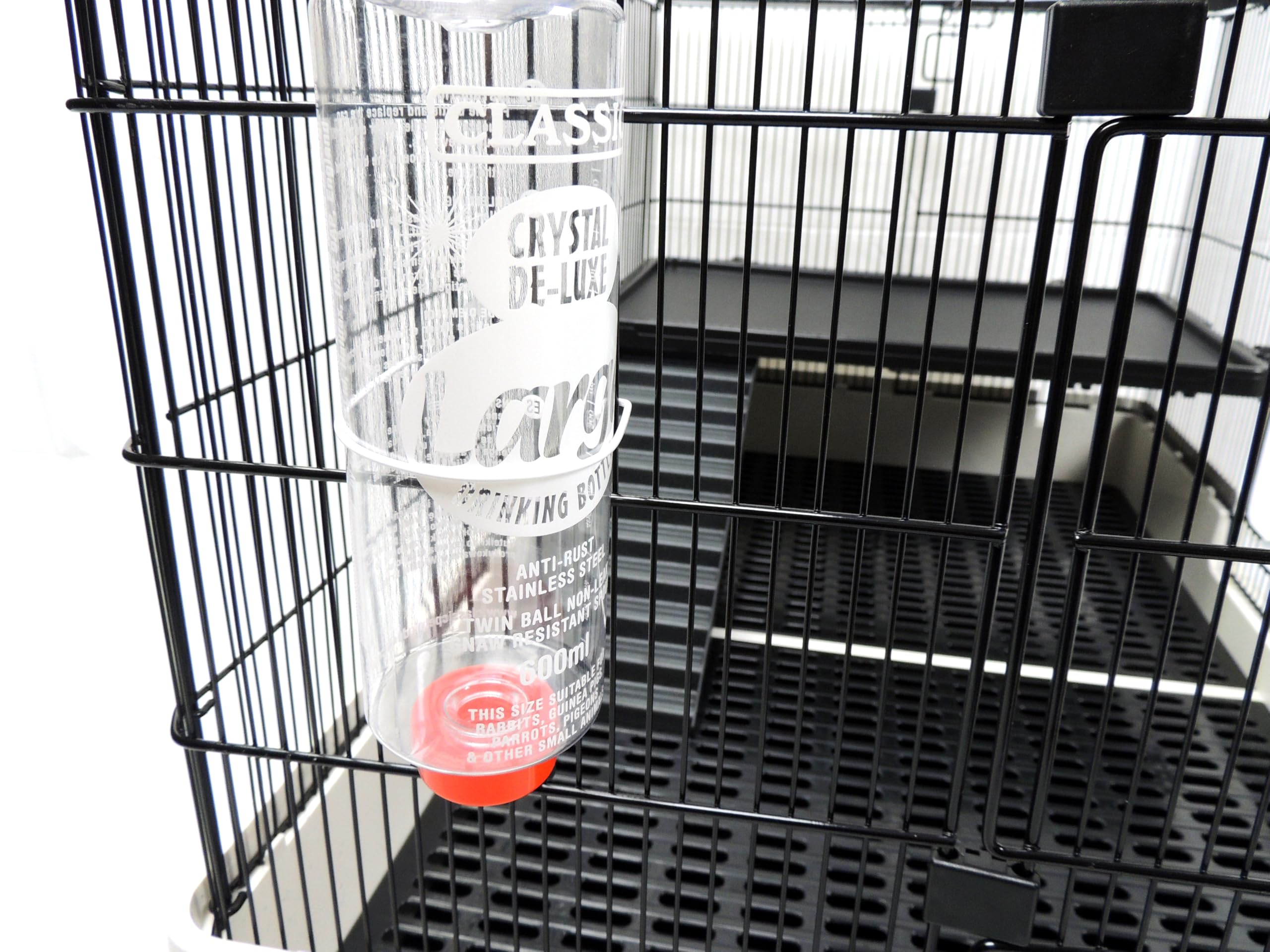 CLASSIC Crystal Deluxe 'Giant' Water Bottle - 1100ml Capacity | Drip-Resistant Spout | Wire Cage Hanger 3
