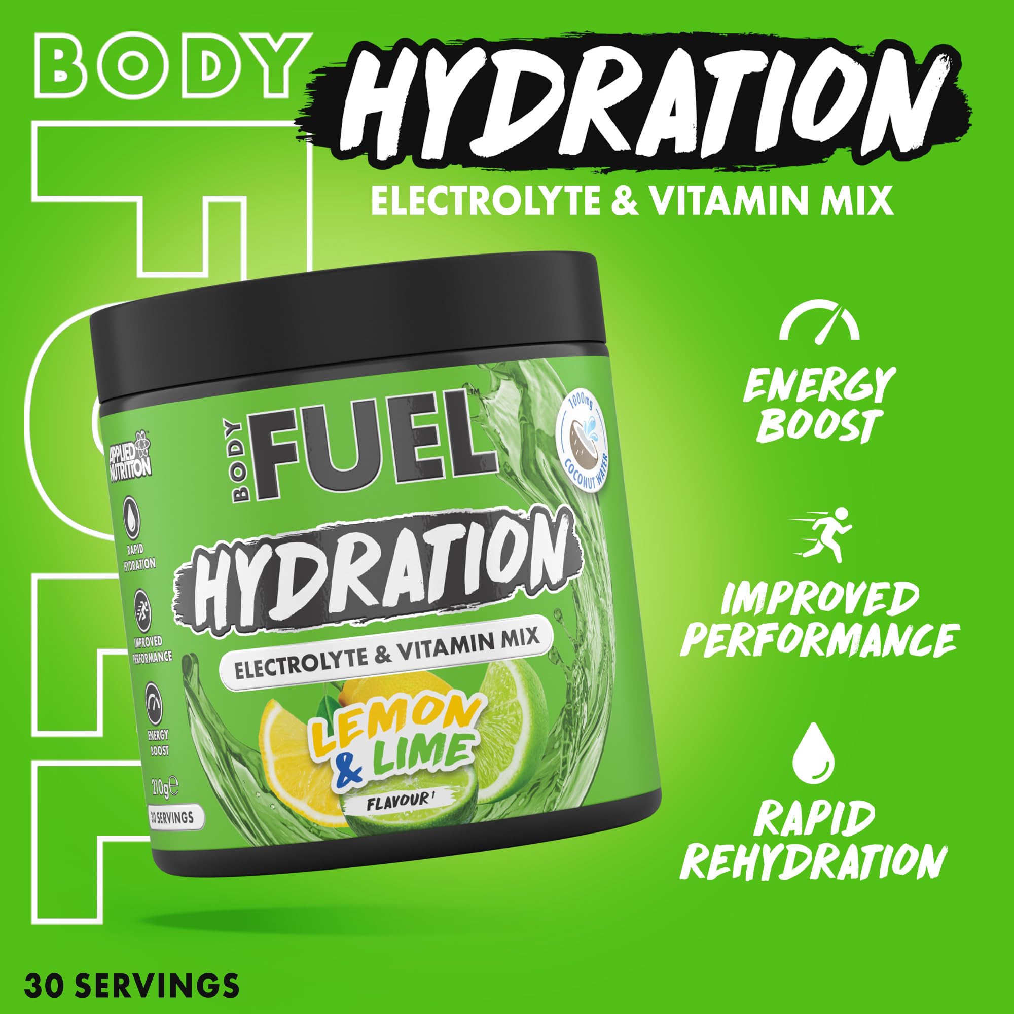 Applied Nutrition BodyFuel Hydration Electrolyte & Vitamin Powder - 30 Servings | Vegan & Halal 2