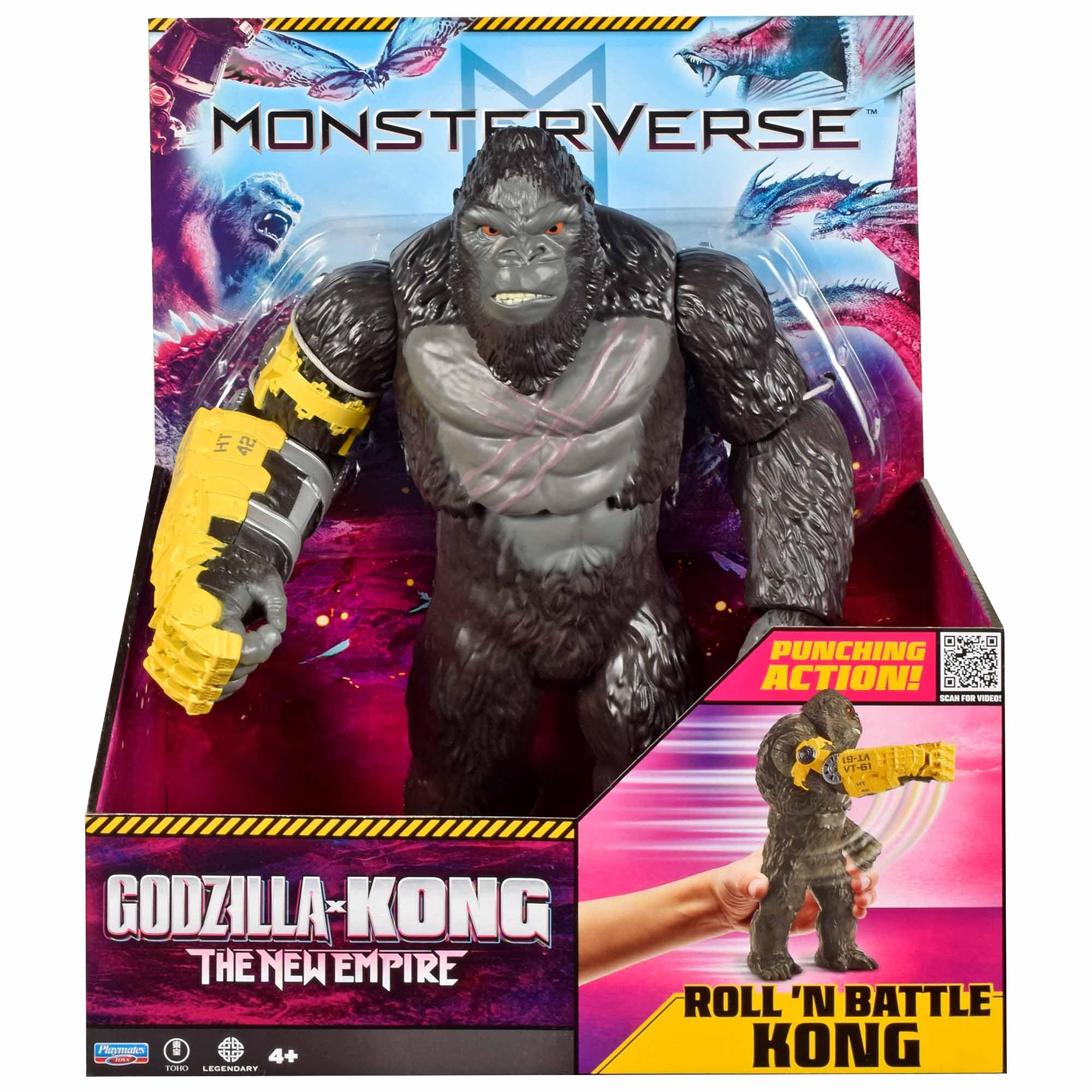 MonsterVerse Giant Kong Roll N Battle Action Figure - 11 Inch | Wheel Movement | Ages 4+