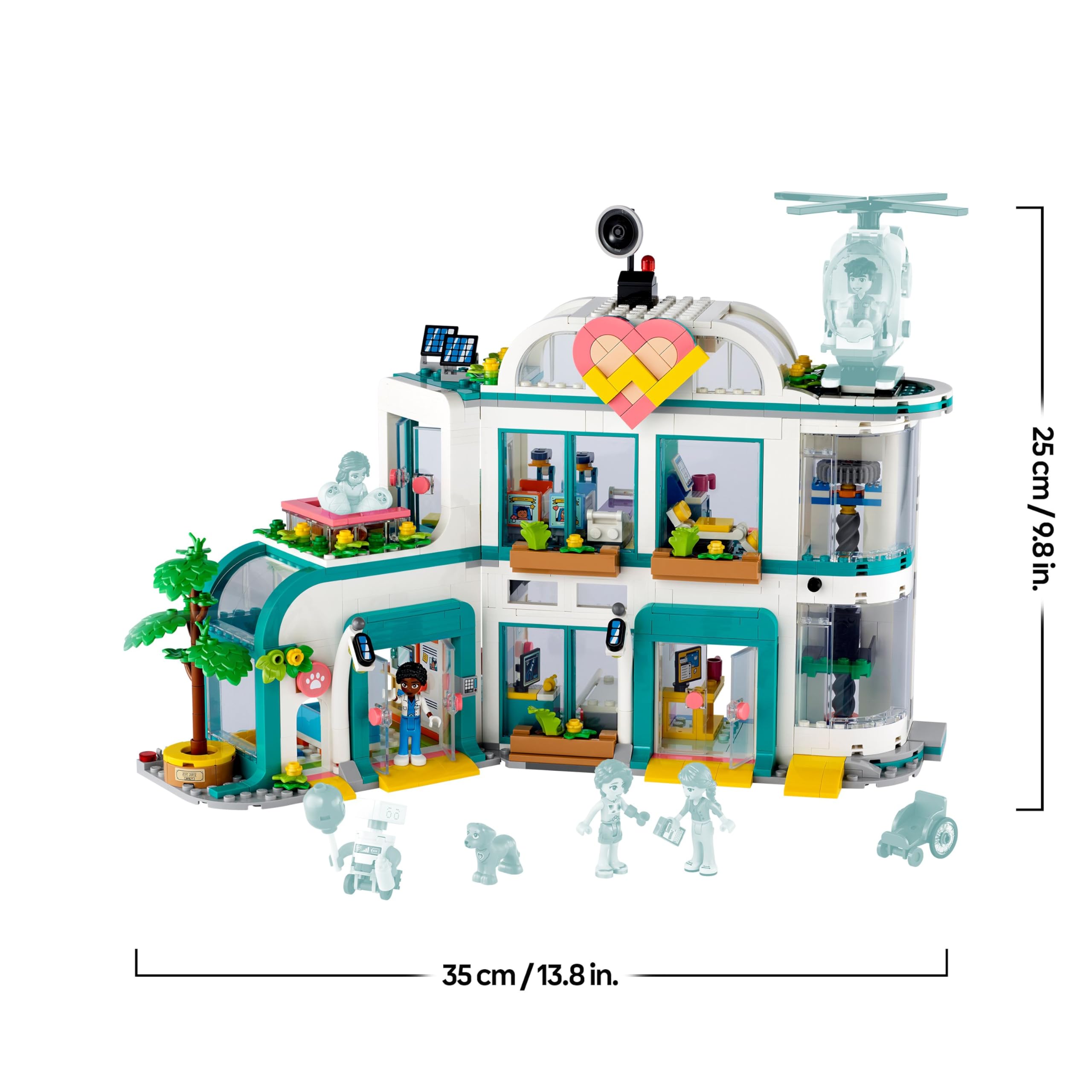 LEGO Friends Heartlake City Hospital Playset with Helicopter - 7+ Year Old Building Toy 9