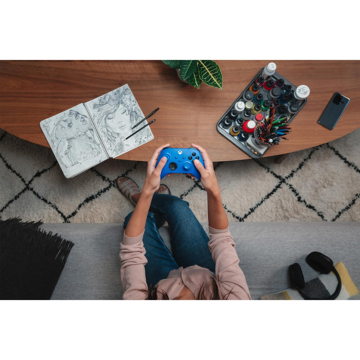Xbox Wireless Controller – Shock Blue for Xbox Series X|S, Xbox One, Windows, and Android
