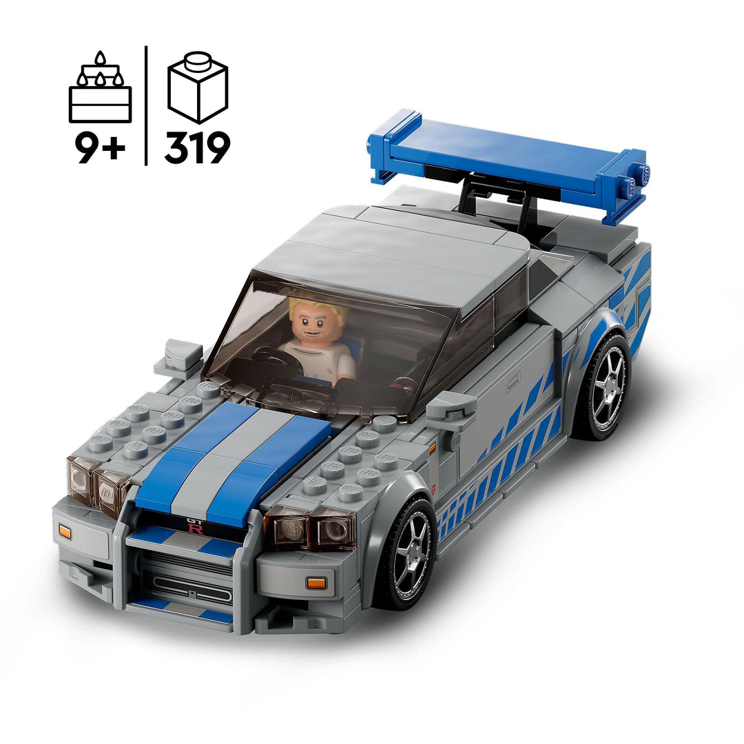 LEGO Speed Champions Nissan Skyline GT-R (R34) Race Car - 319-Piece Building Set for Ages 9+