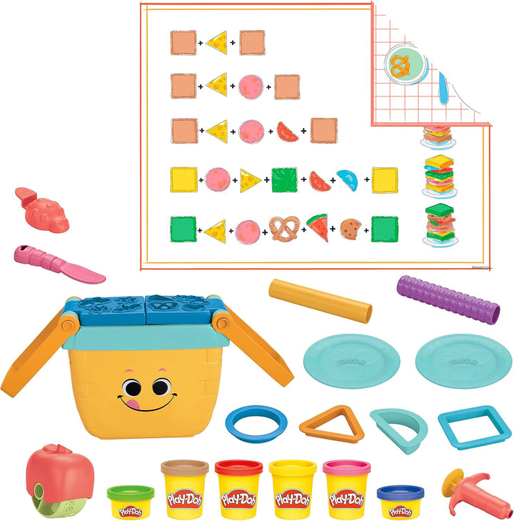 Play-Doh Picnic Shapes Starter Set - Preschool Arts & Crafts Toy for Ages 3+